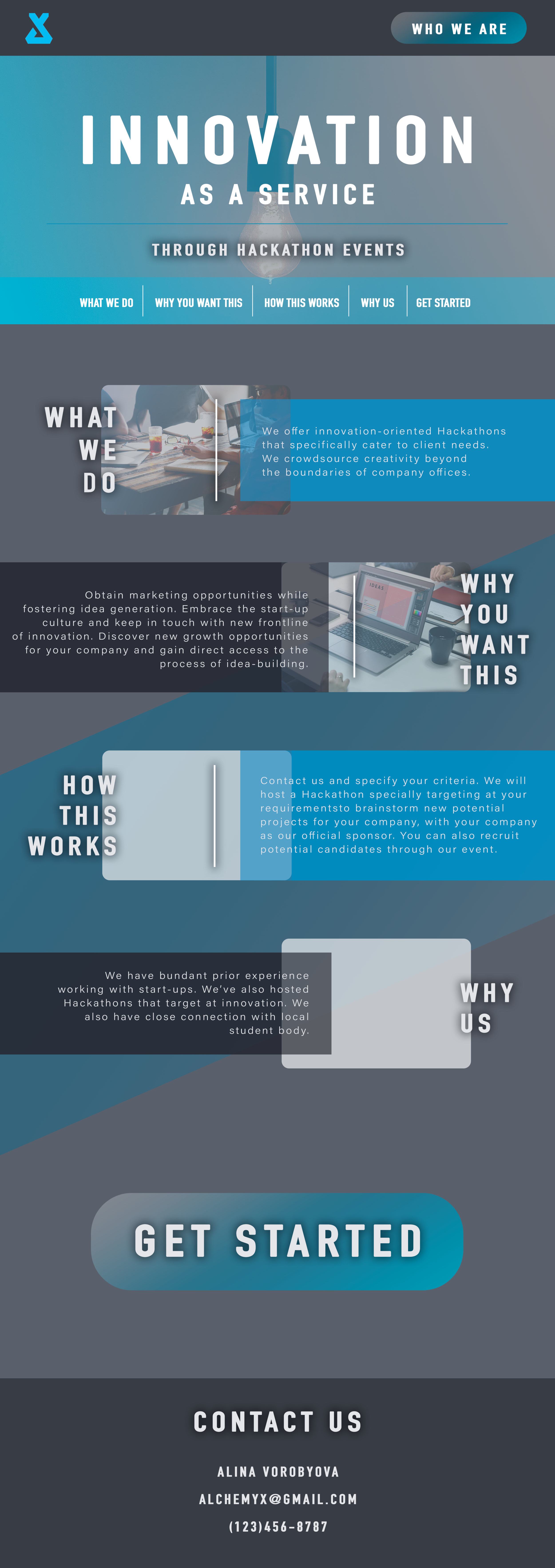 Web design prototype 