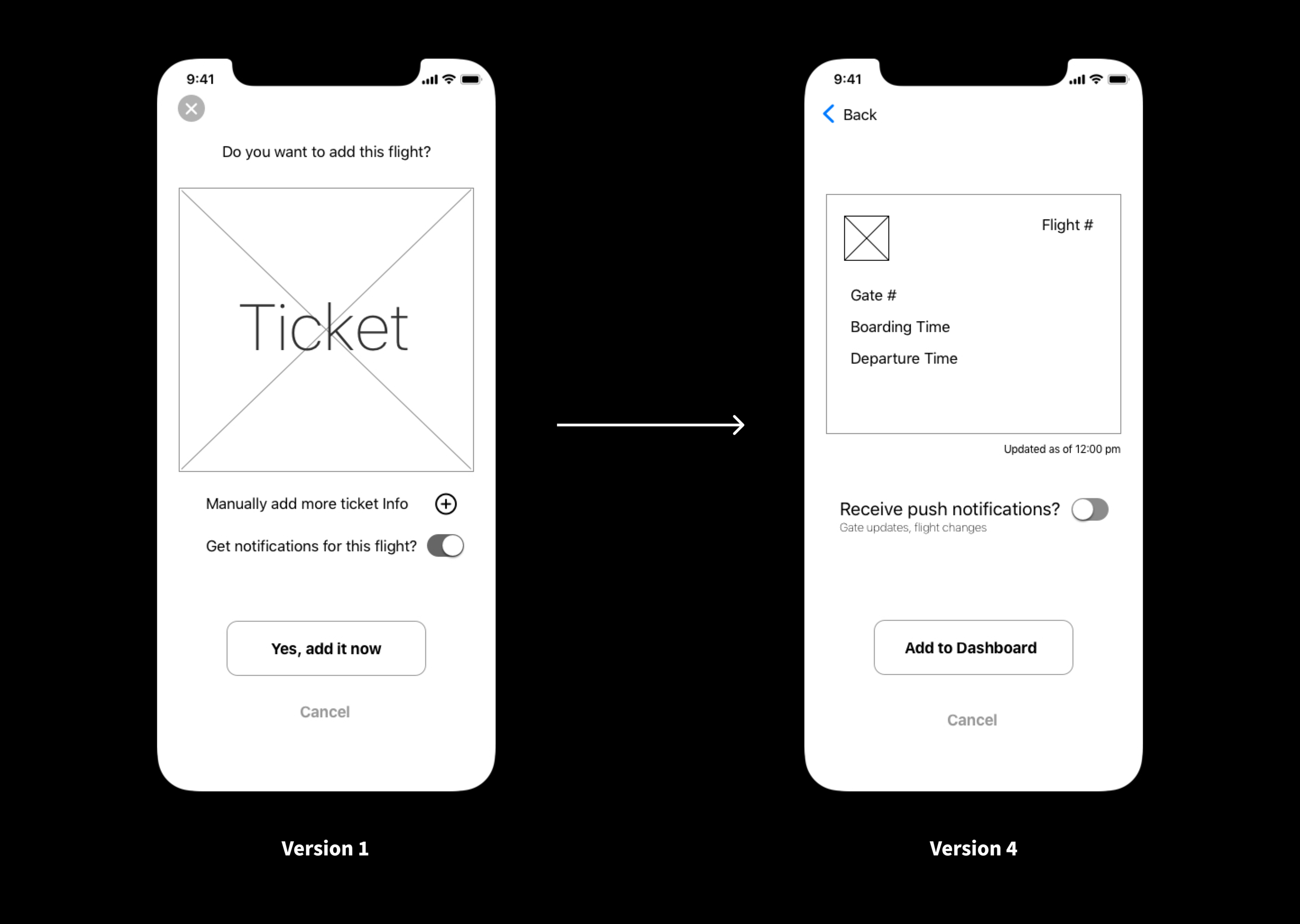 Iteration of Ticket Screen by Tanya Wickham