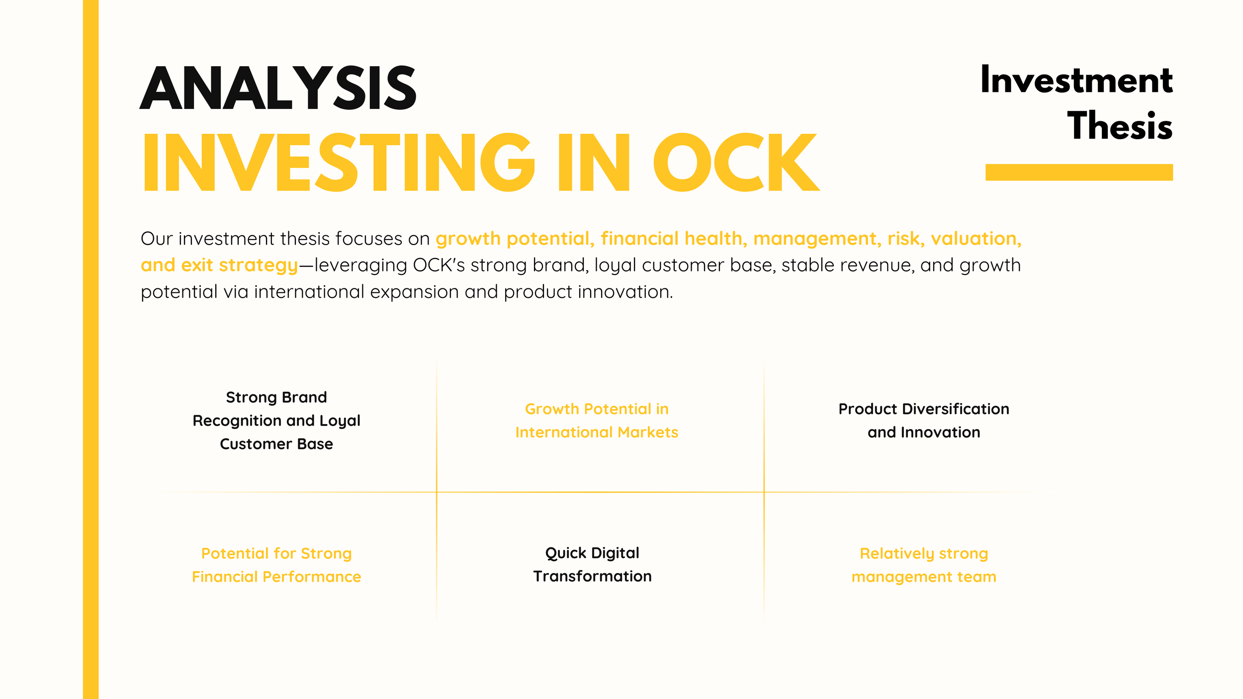 OCK LBO Report — junlin lu