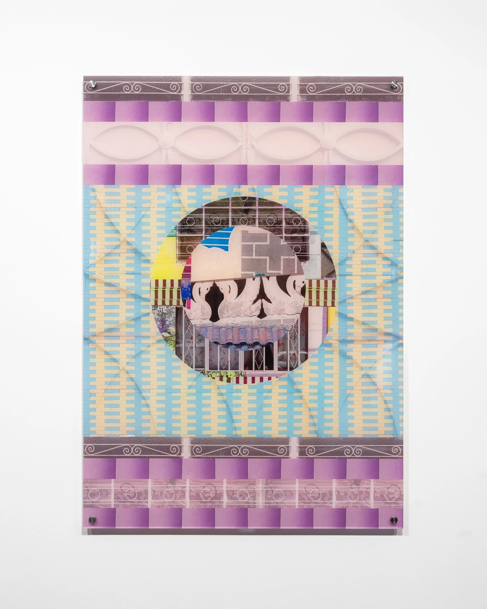 Swan Song, 2026,  photo collage on acrylic, 84cm x 119cm