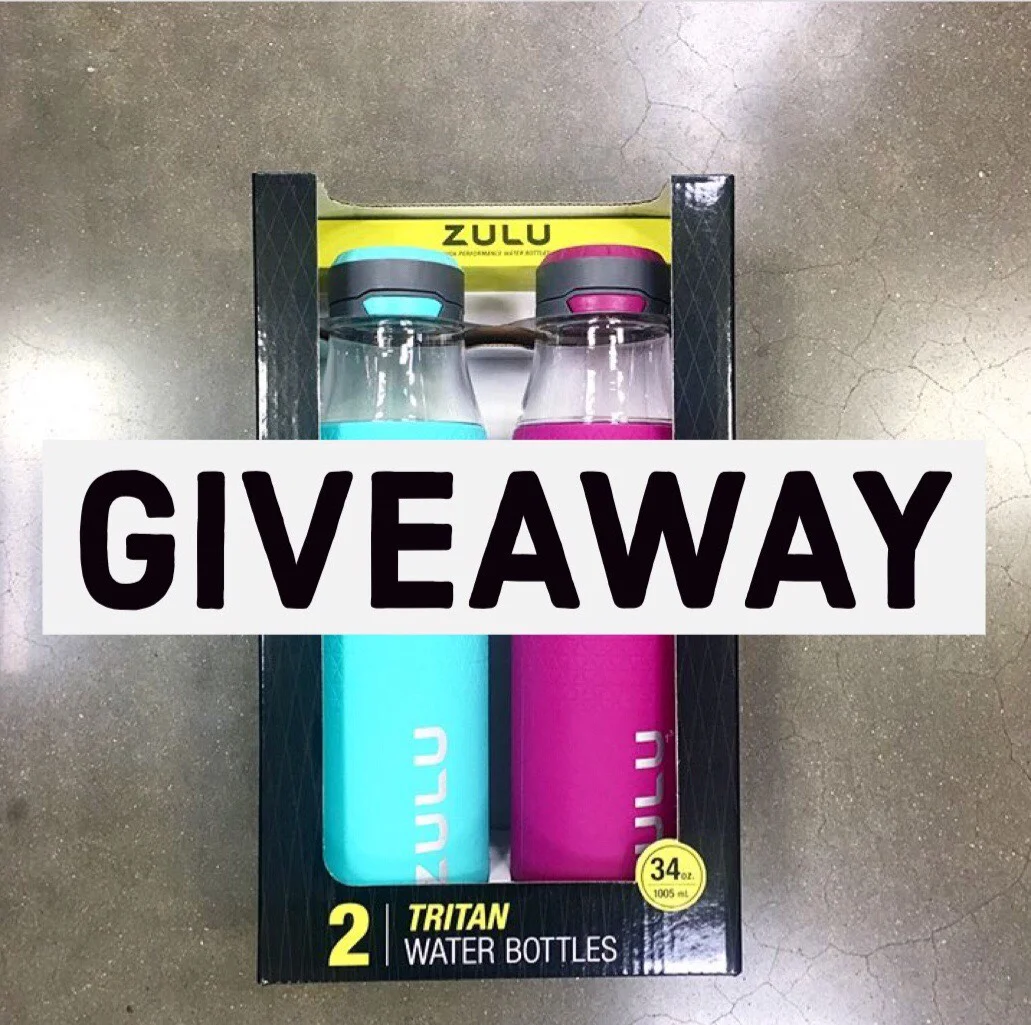 GIVEAWAY, TODAY ONLY - Zulu Studio Tritan Water Bottle 2pk