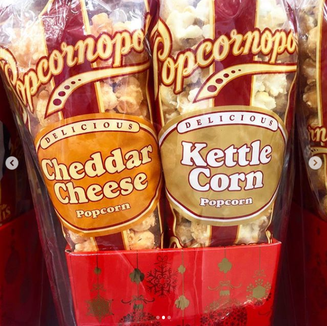 Popcornopolis 4-Cone Gourmet Popcorn Gift Basket