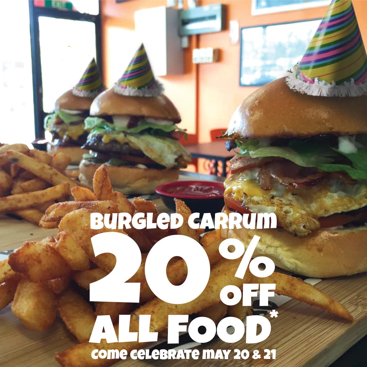 Burgled Carrums 2nd Birthday