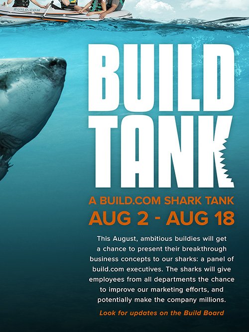 Build Tank event poster with dates and event description
