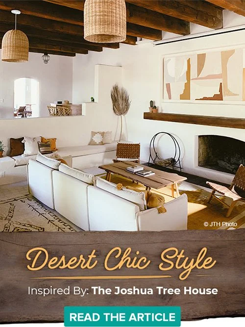 Promotional email for desert chic style