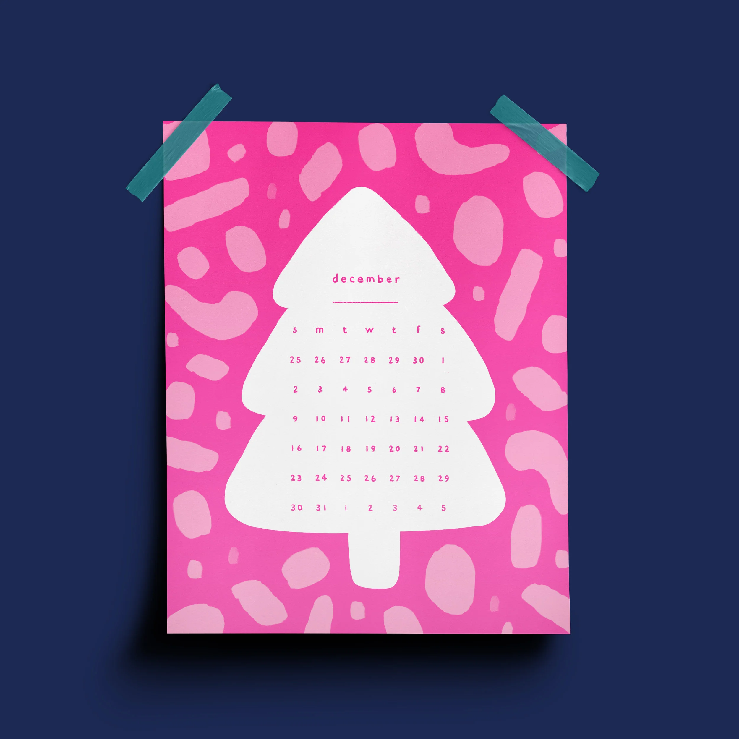it s a printable calendar december ohh deer blog