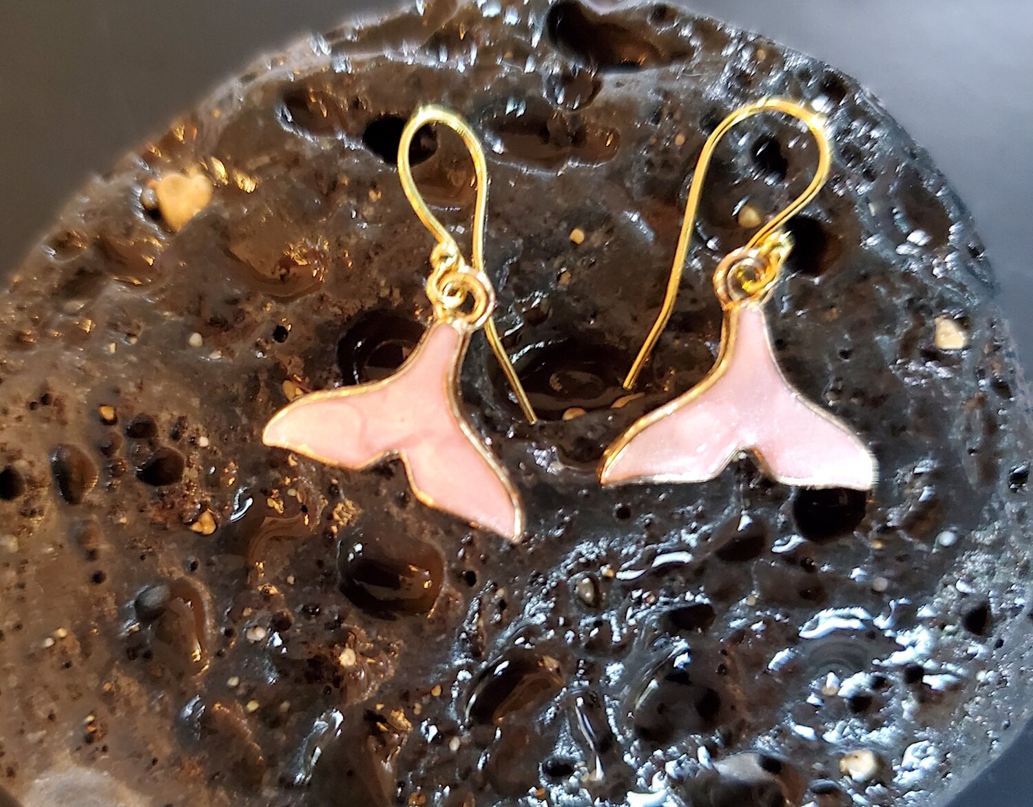 Whale Tail "Peace" Earrings #3