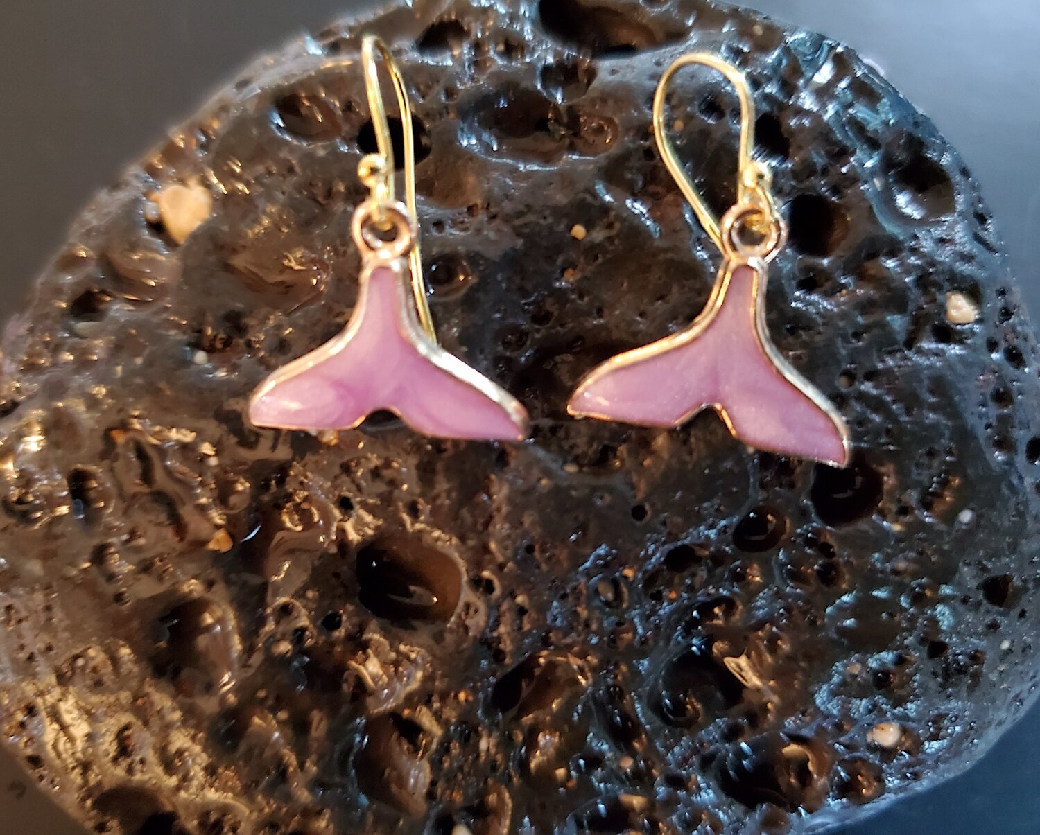 Whale Tail "Peace" Earrings #5