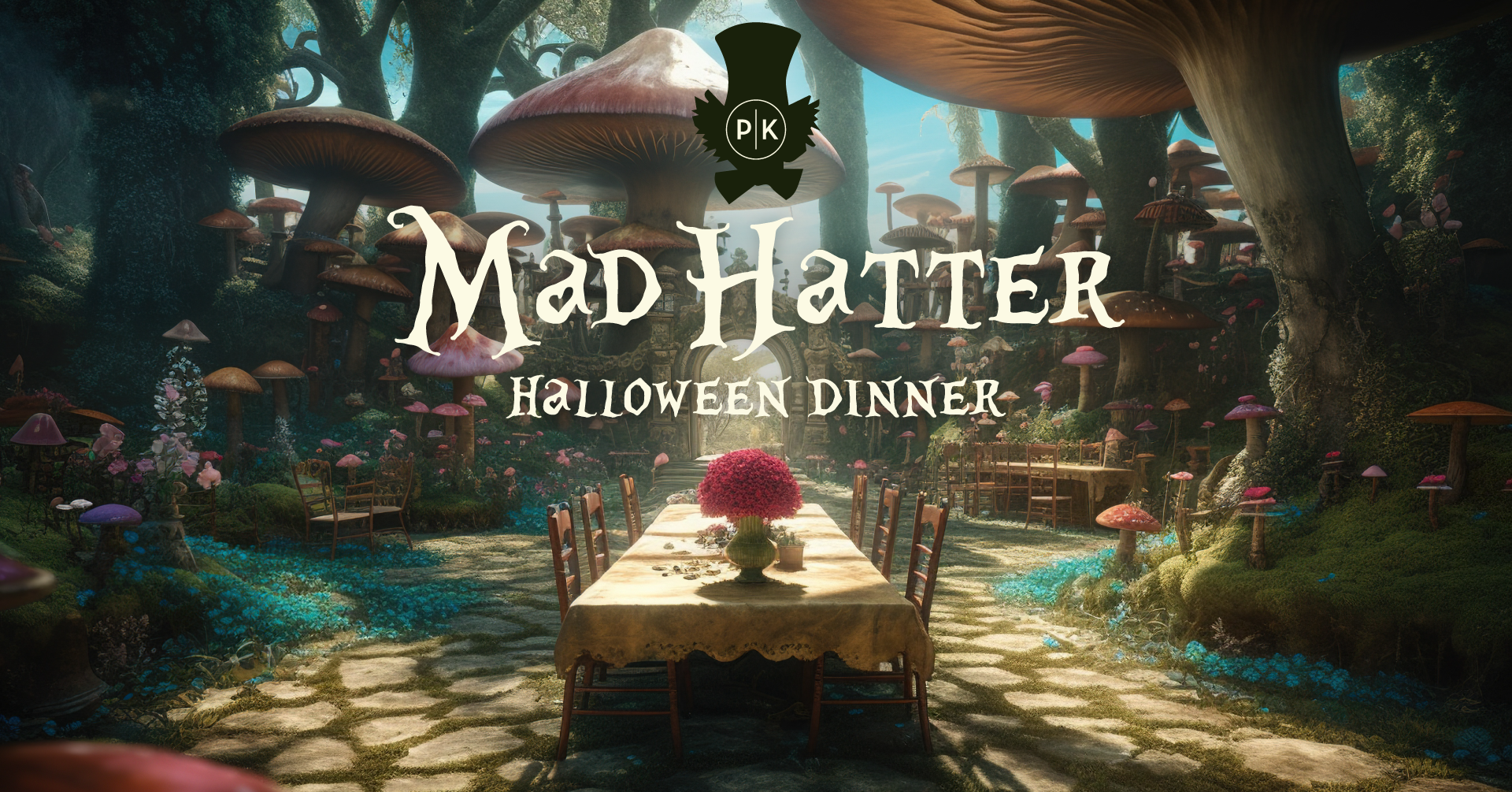 Mad Hatter Halloween Dinner 🍄🎃