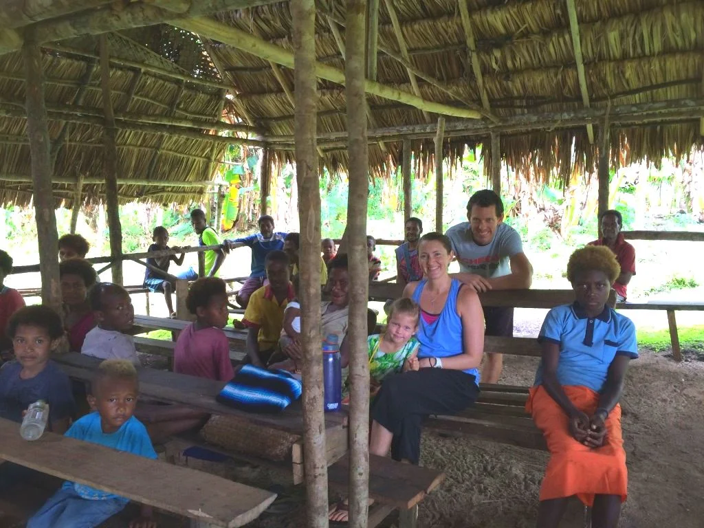 missionaries and their friends from the village