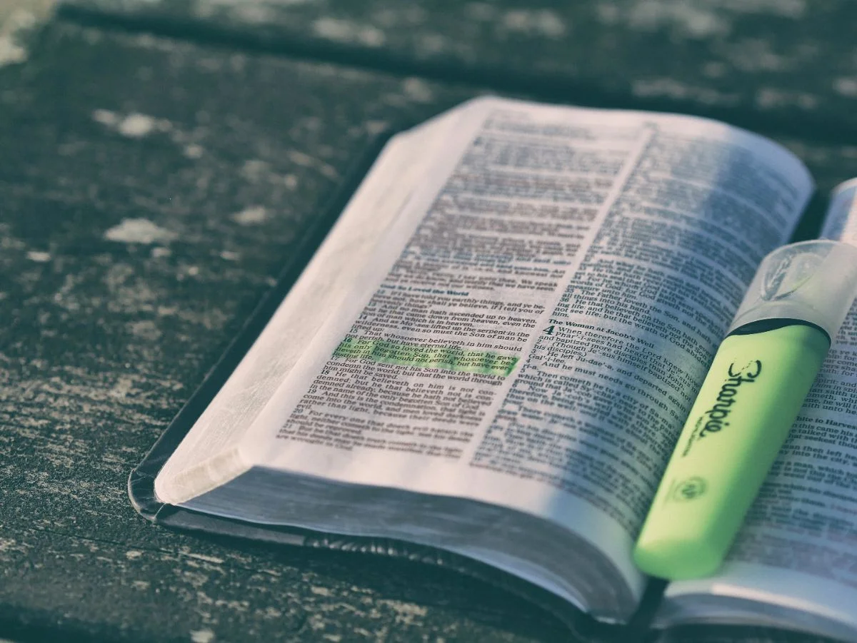 Open Bible with Highlighter