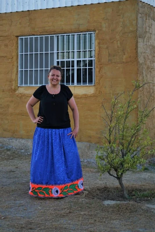 Beth in Nahuatl Dress