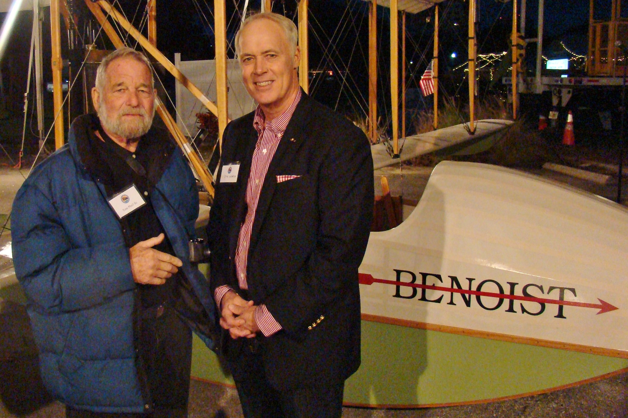 Tom Pheil, Sr. & Dick Newton, III by Benoist Airboat - 2, 31 Dec '13.JPG