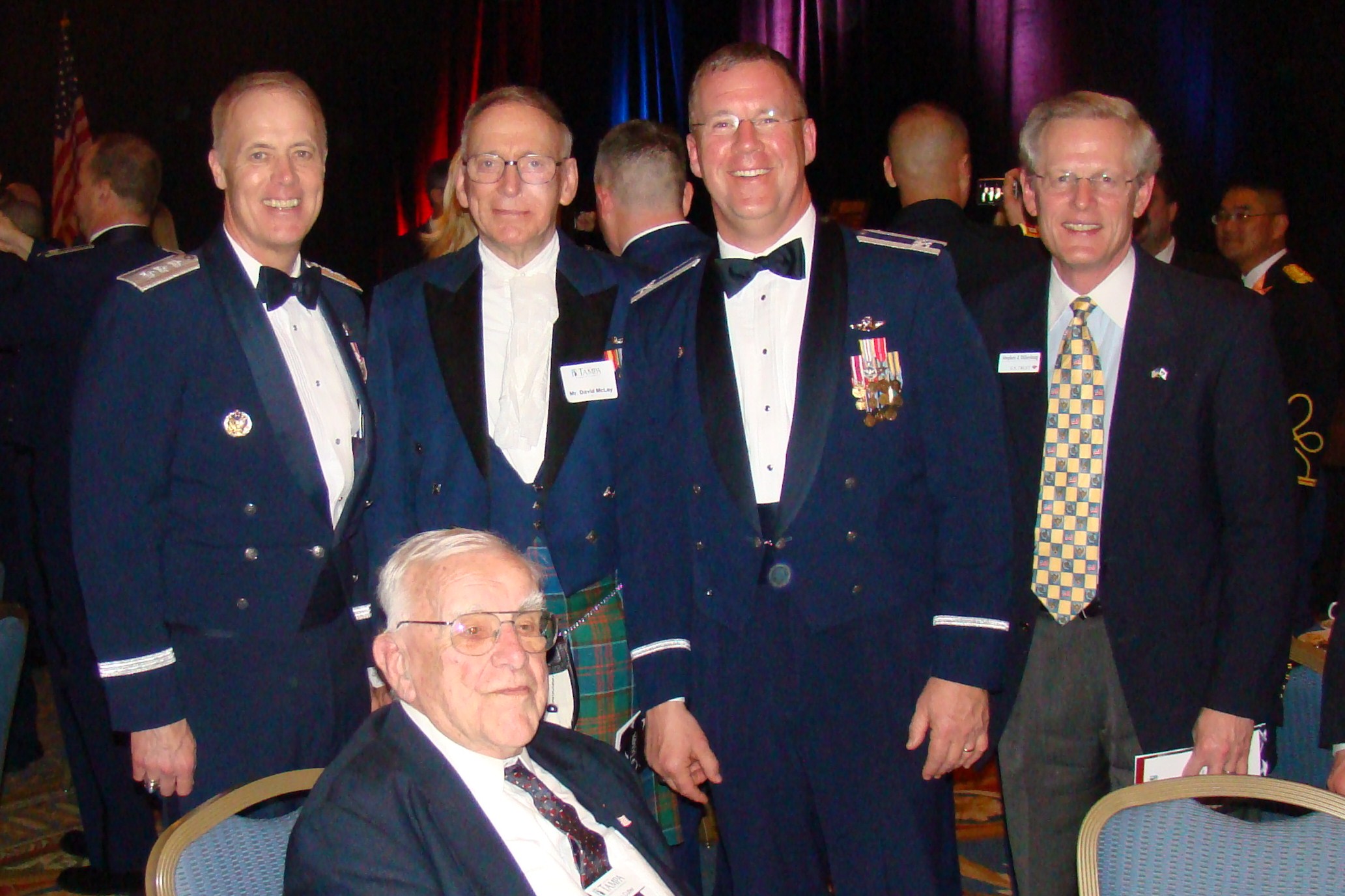 Dick, David McLay, Larry Martin & Steve Dillenburg with Bob Cutler, 16 Feb '10.JPG