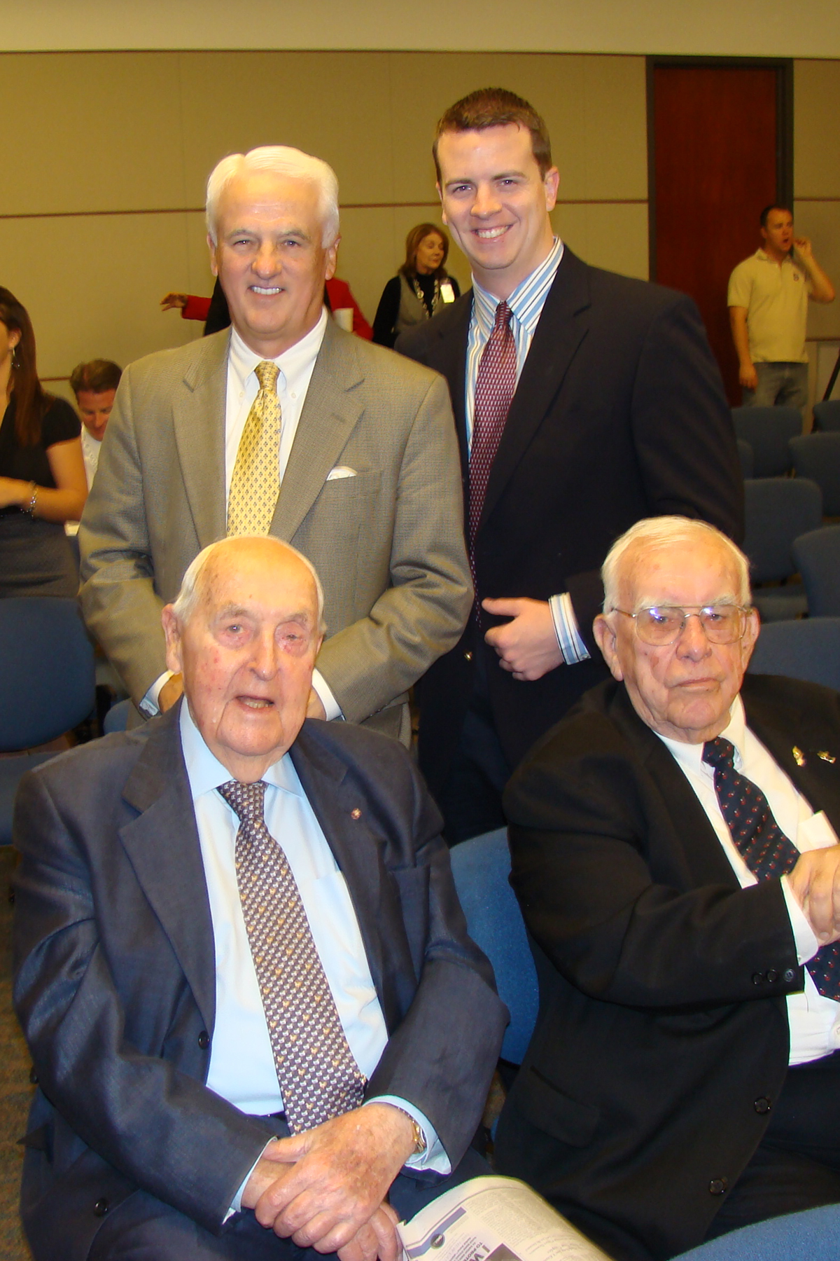 Sir Lennox Hewitt, Bob Cutler; & John & Jack O'Connor, 30 Oct '08.jpg