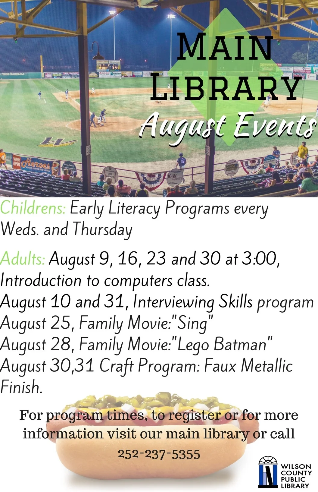 August Library Programs