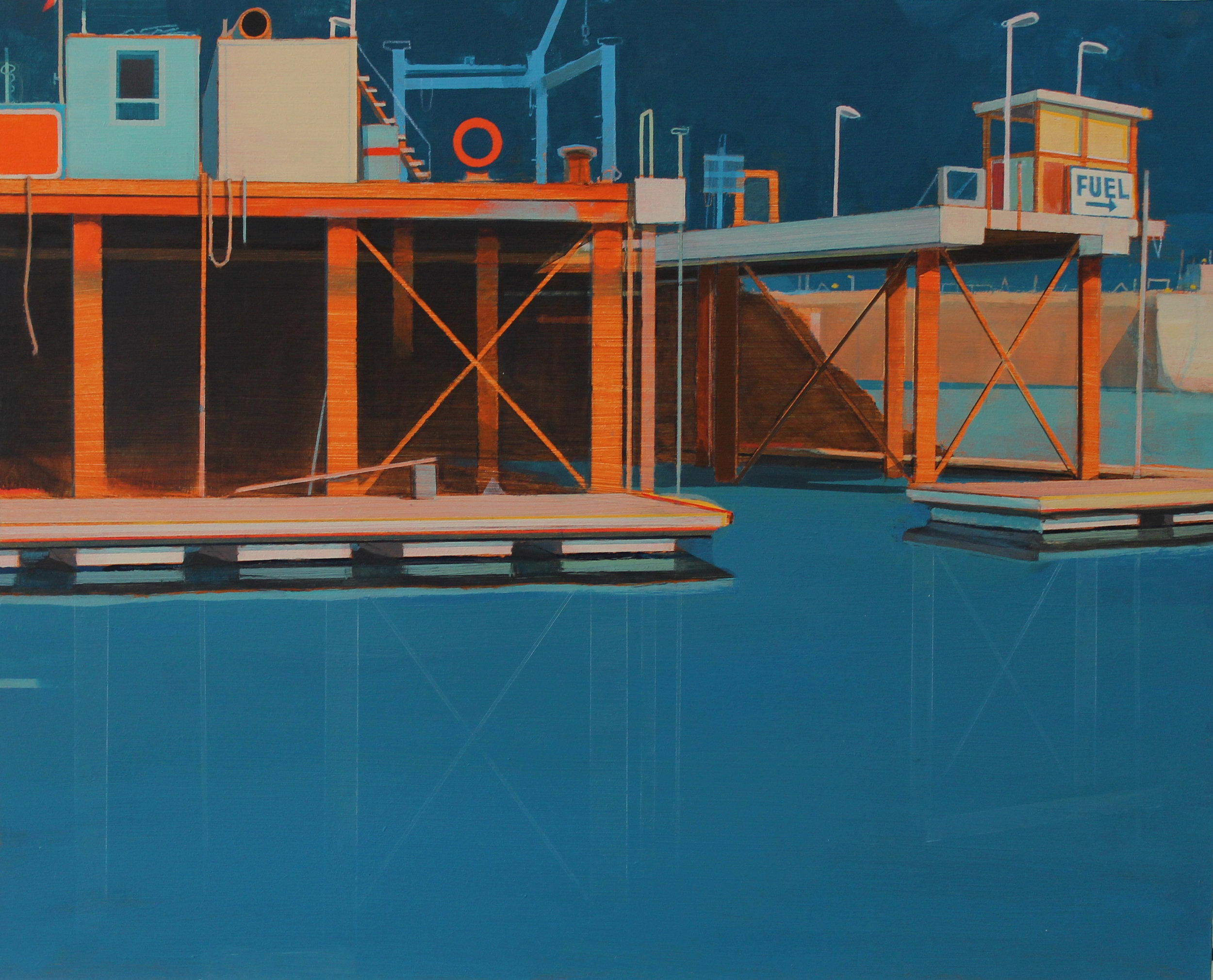 Dockyard, Plymouth, acrylic on board, 36x45 cm, £sold.