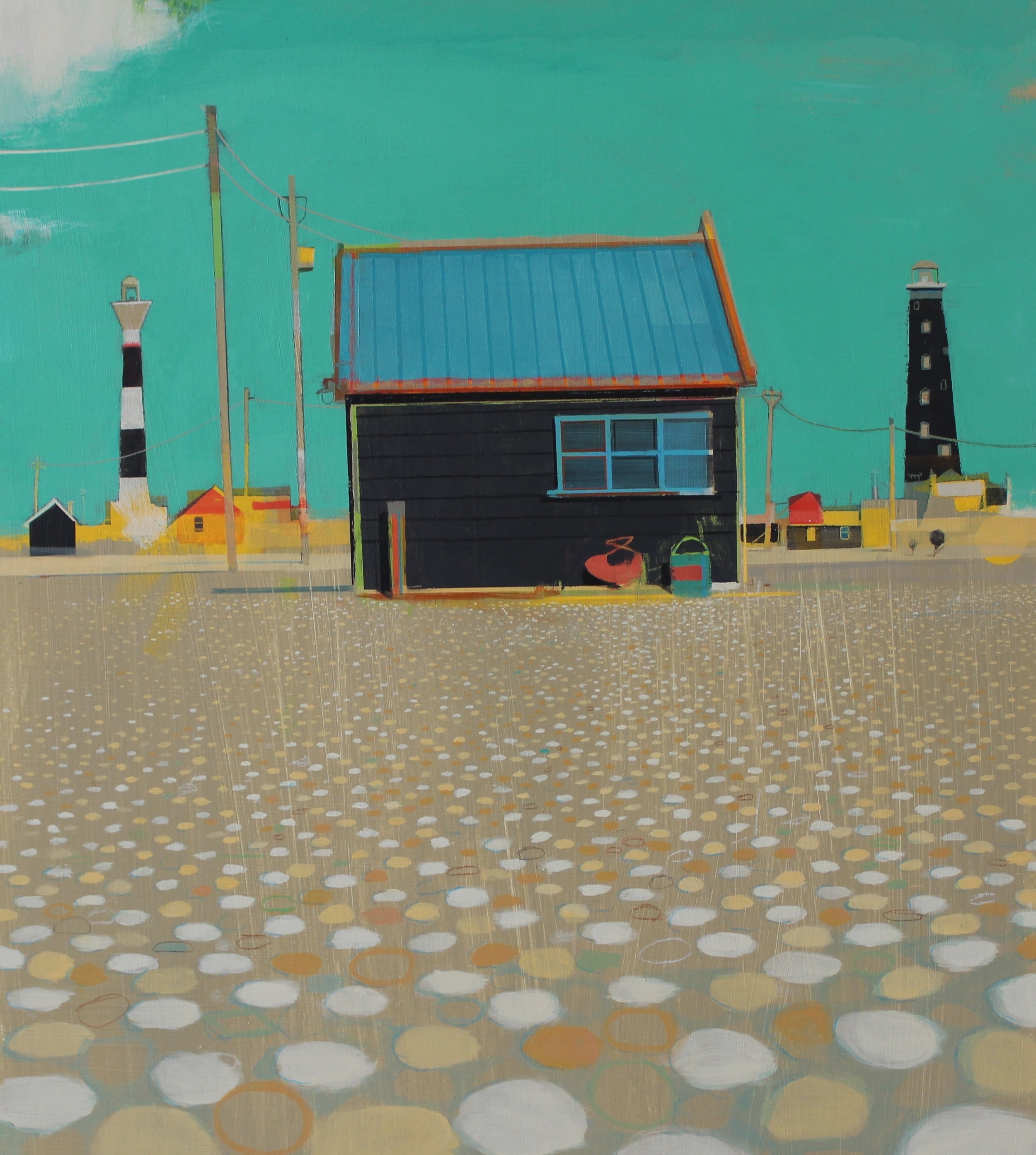 Dungeness, 45x51.5 cm, acrylic on board, £sold.