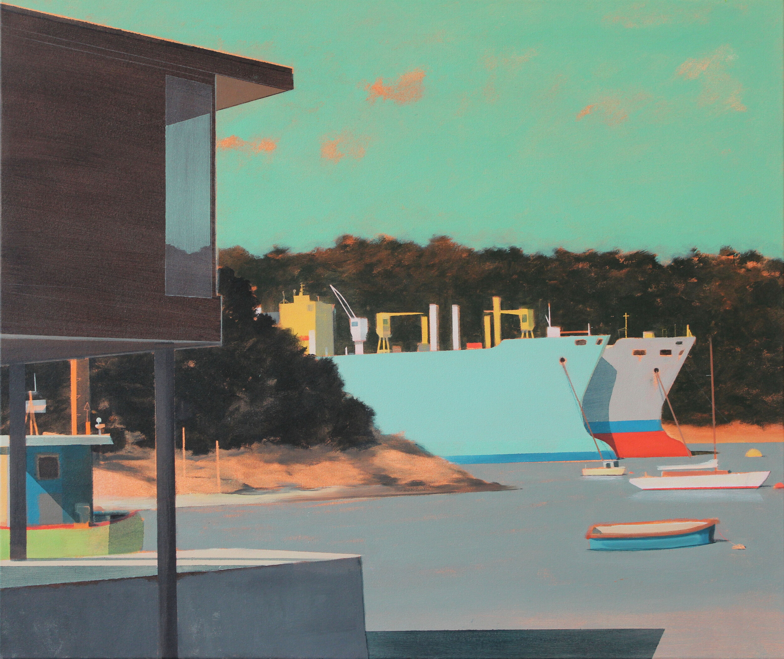 Moorings, River Fal, 95x80 cm, acrylic on canvas £2,850.jpg