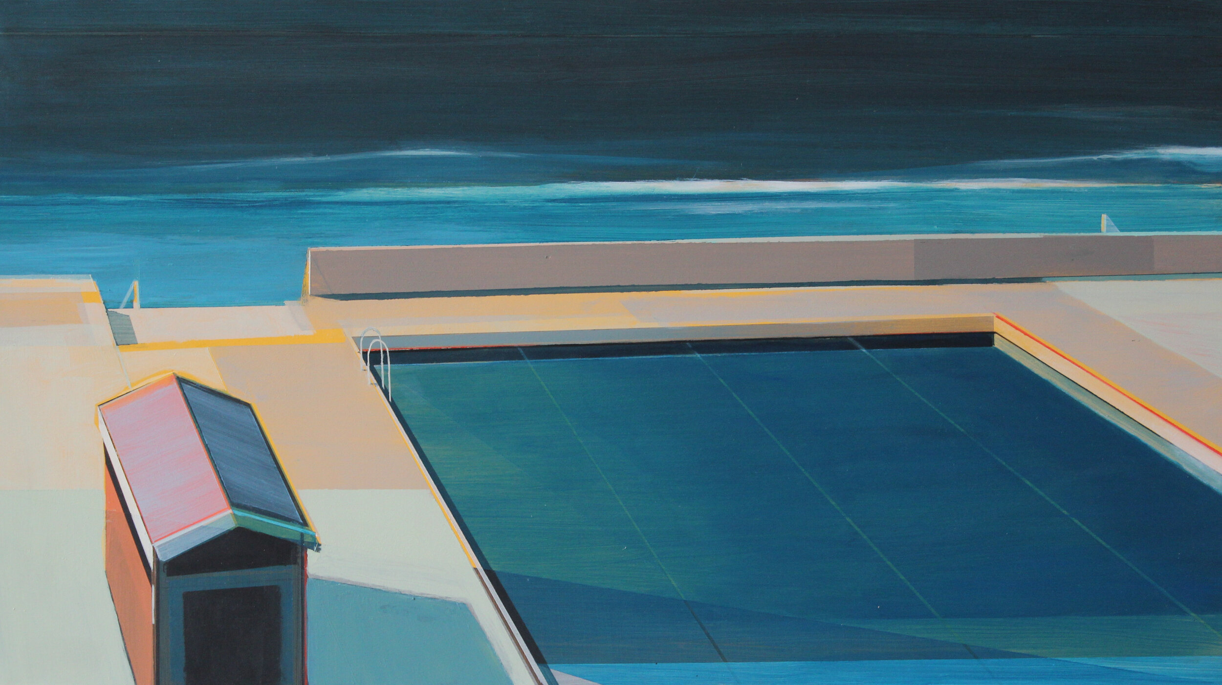Swimming pool by the sea, 72x40 cm, acrylic on board £1,400.jpg