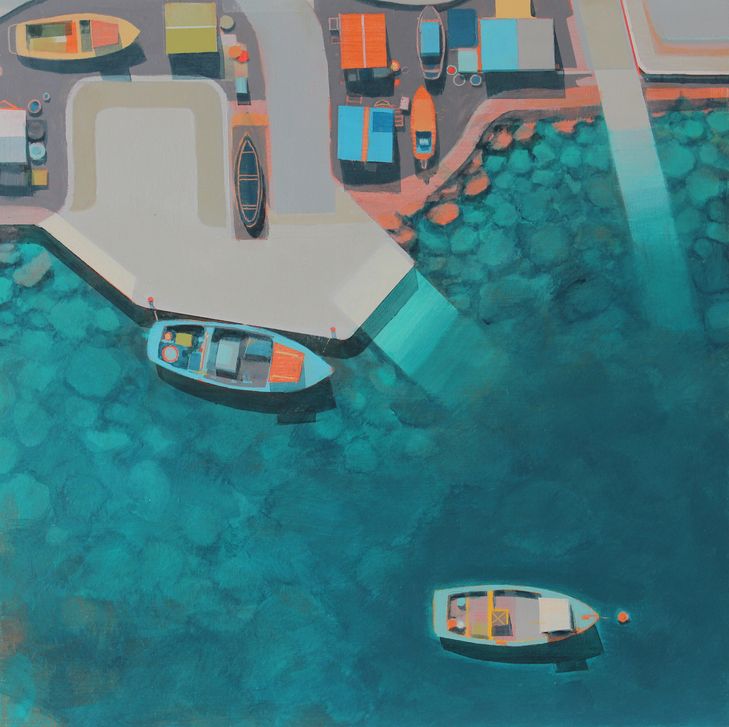 Cornish harbour, 35x35 cm, acrylic on board £850.jpg