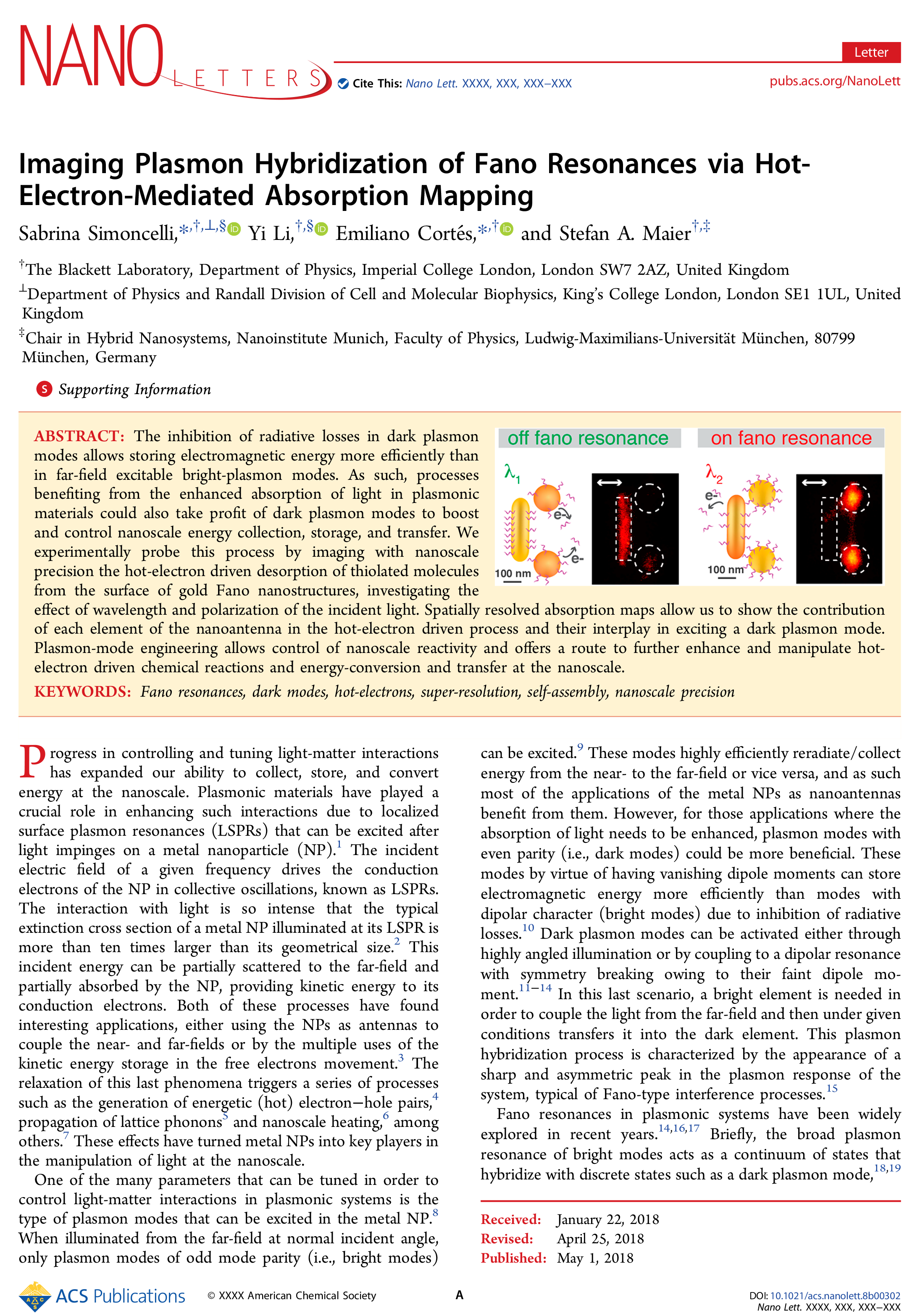 Hot-electron-assisted super-resolution imaging of optical absorption