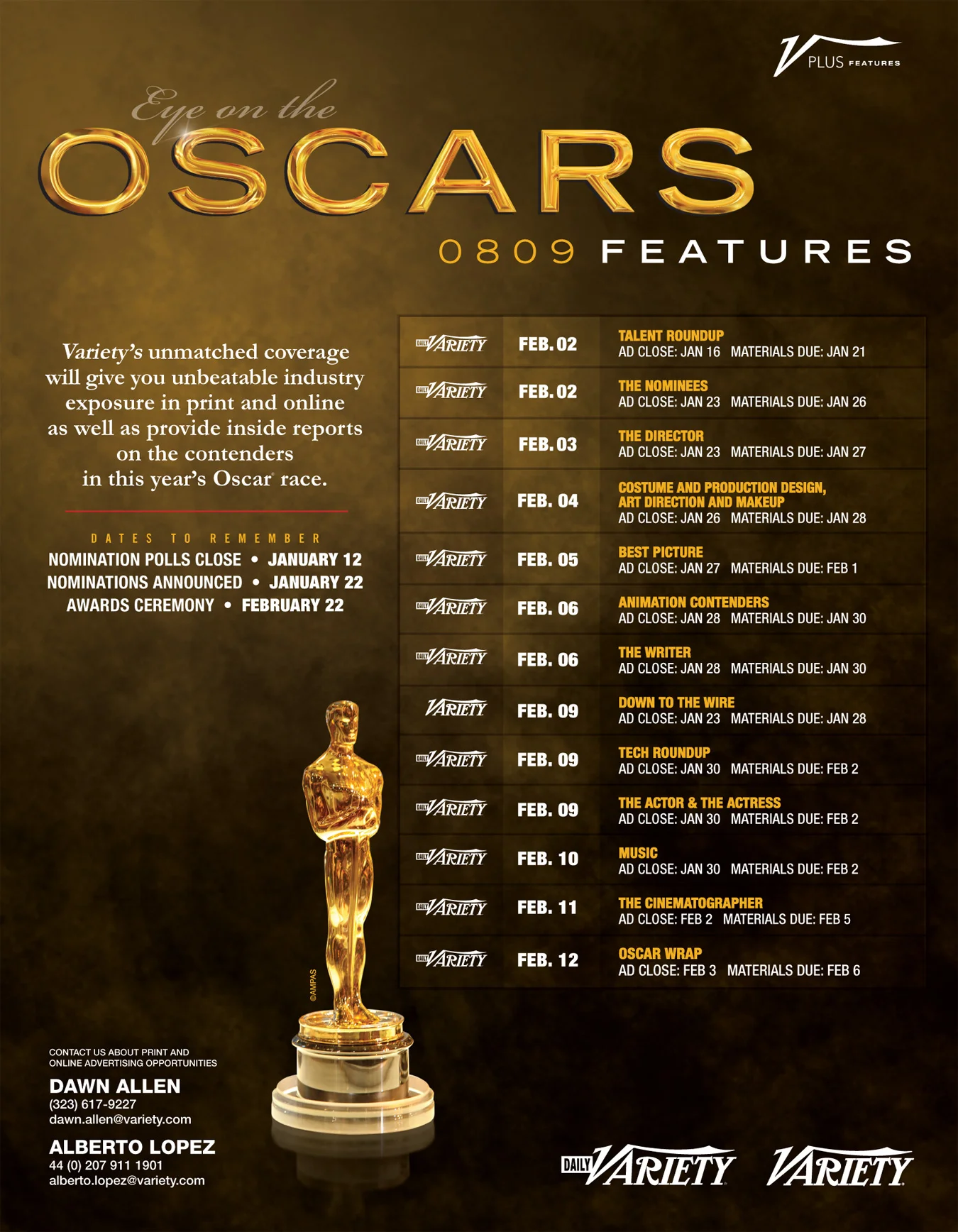 Variety "Eye on the Oscars" Ad