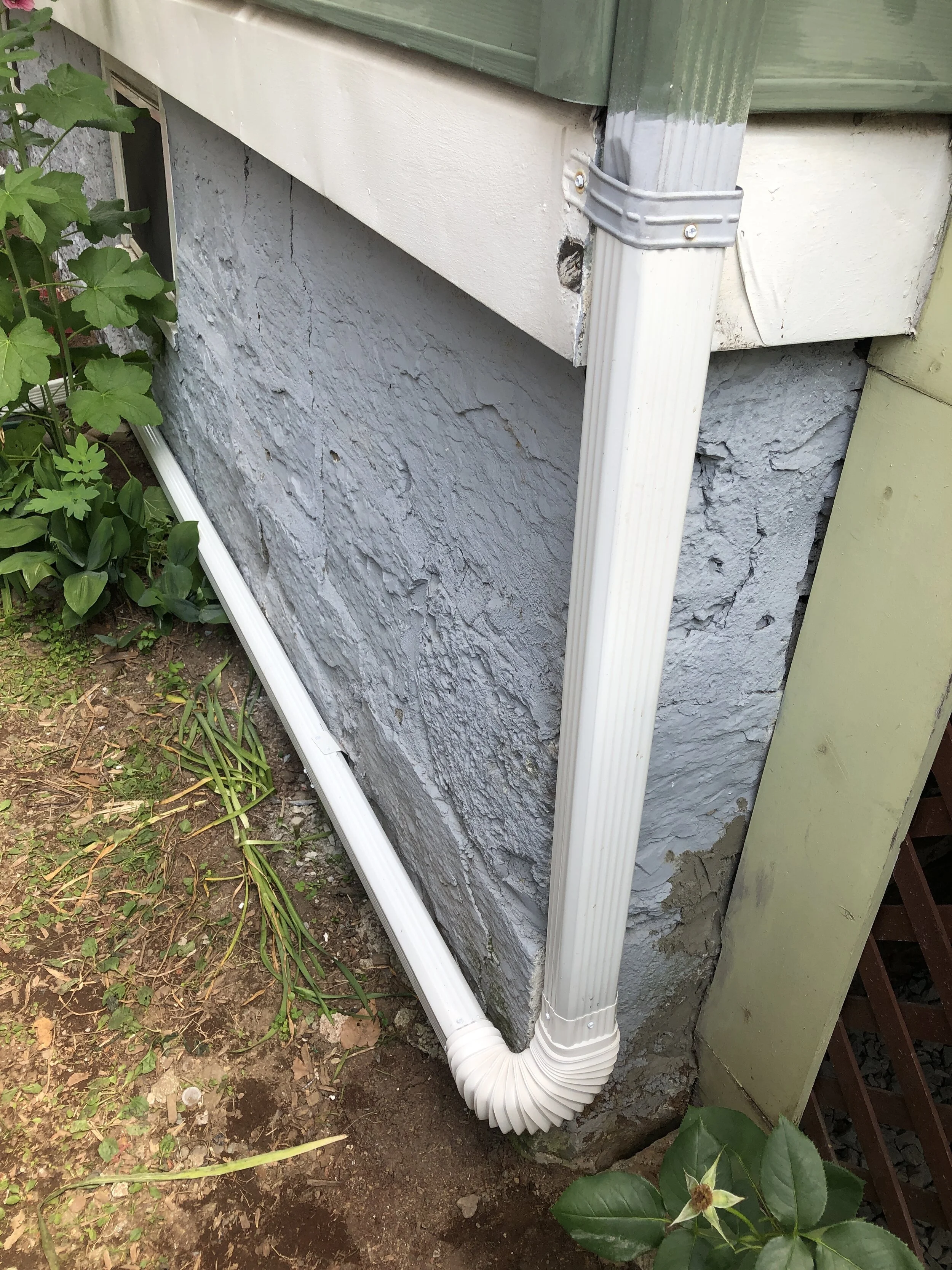 REROUTED DOWNSPOUT