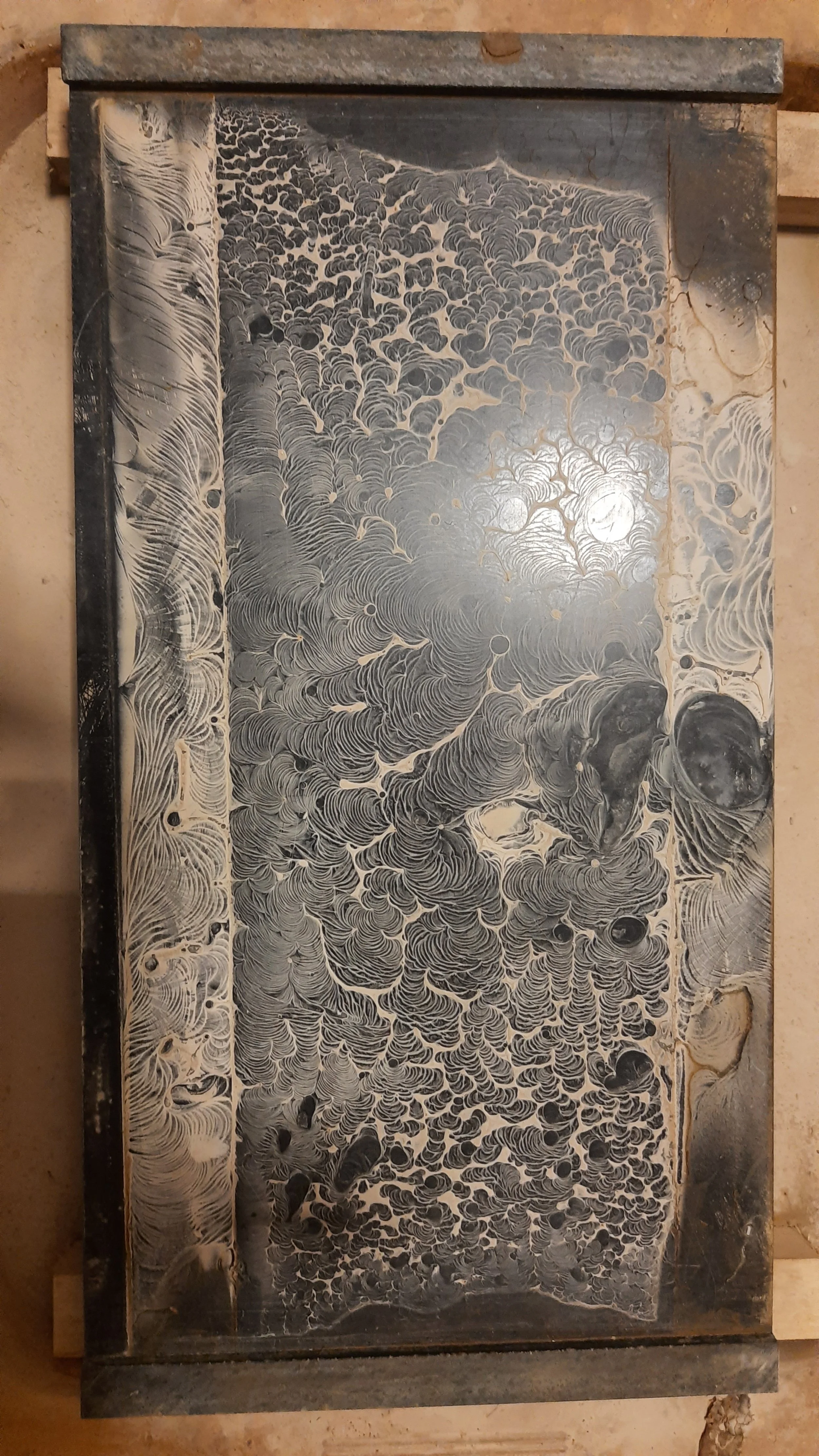 james crisp sculptor pattern pulled from sharpening stone slurry 2025