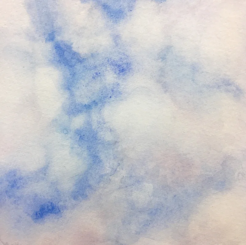 Skylight VI original watercolor, 2017 5 x 5 ", framed 11 x 11"
