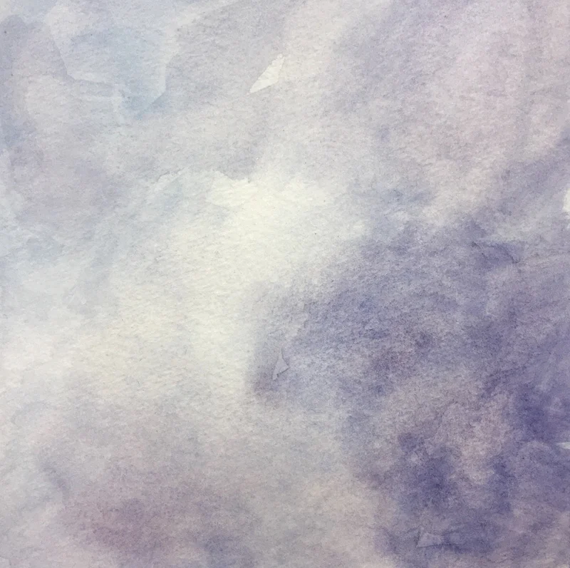Skylight VII original watercolor, 2017 5 x 5 ", framed 11 x 11"