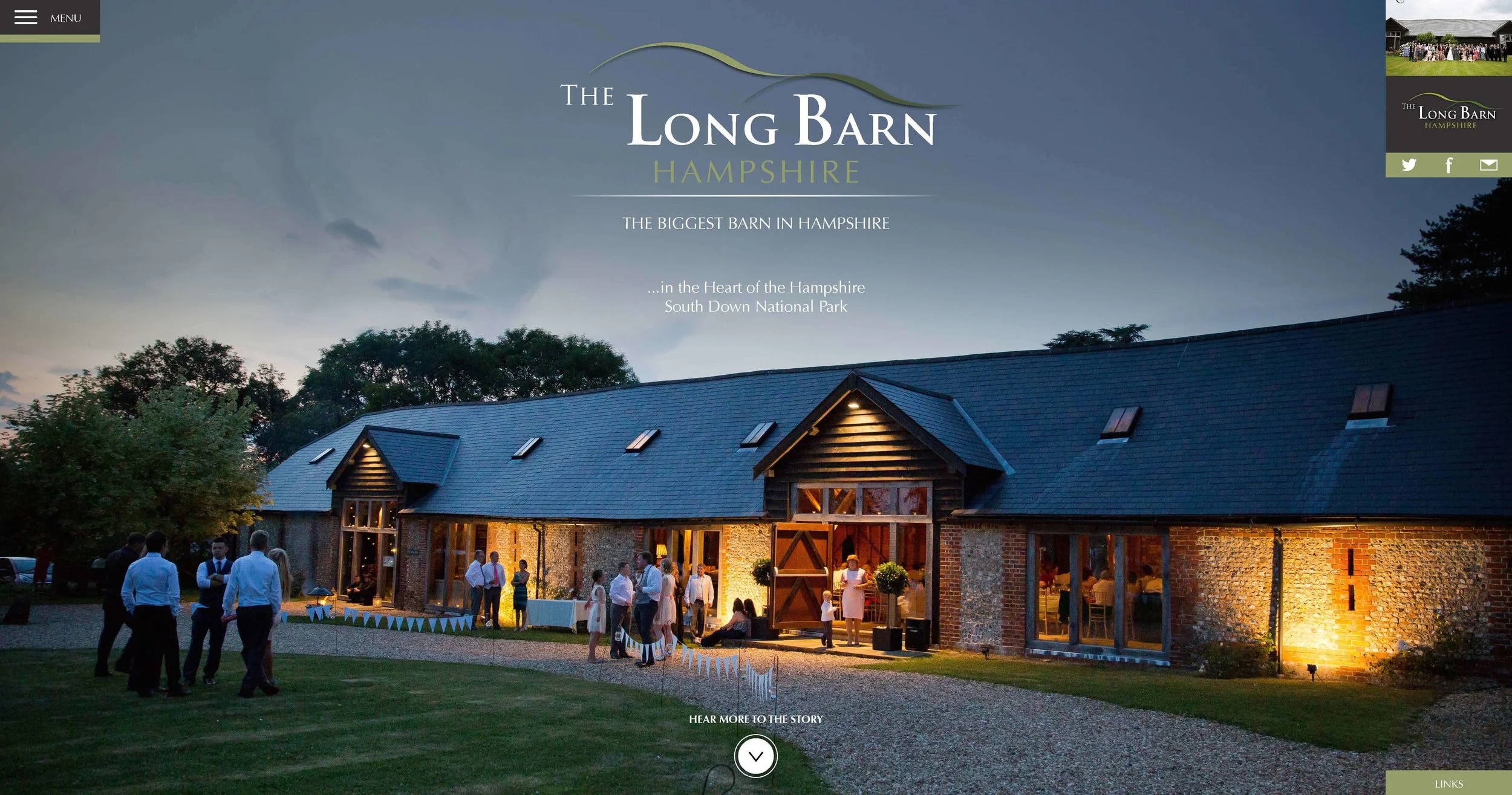 The Long Barn Website Josh Stevenson Designer