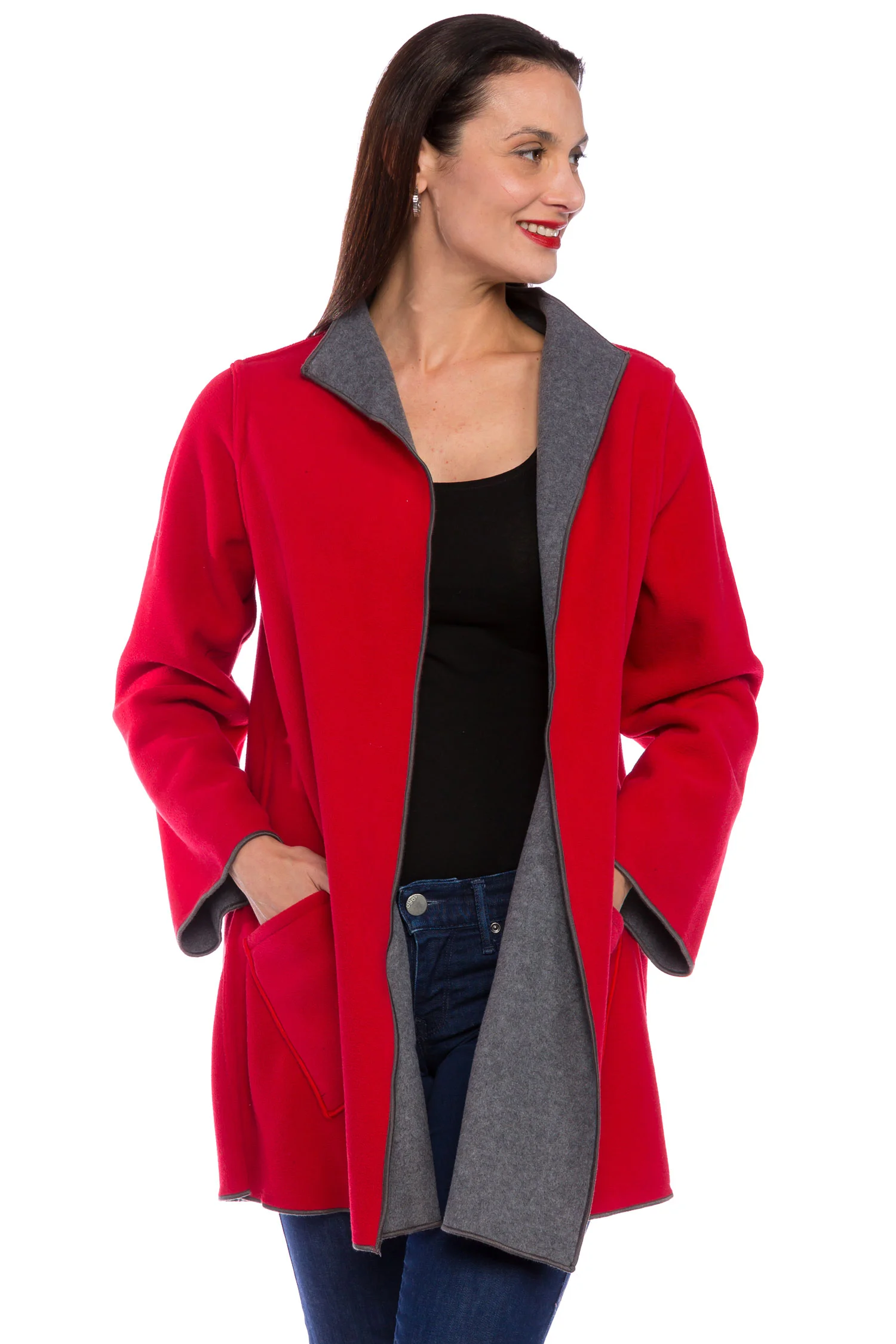 fleece swing coat