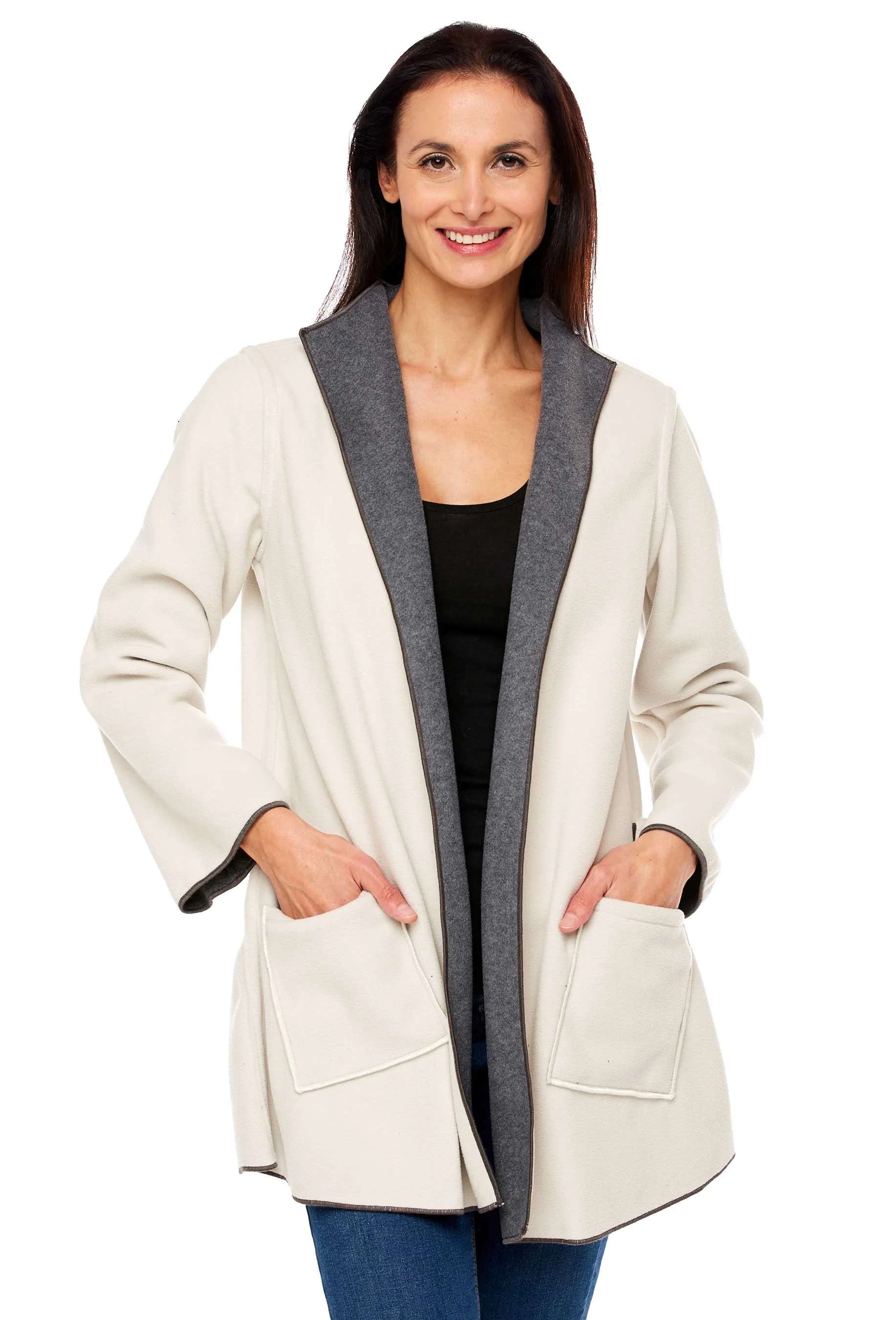 fleece swing coat