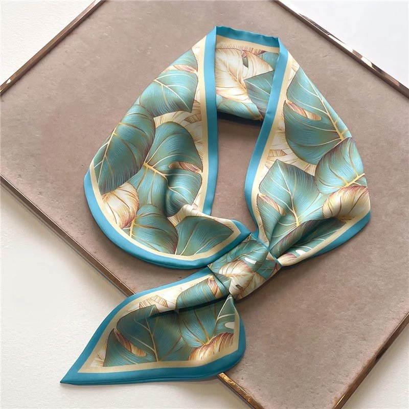 Aqua Fronds Loop Scarf — Winding River Clothing - Reversible Jackets