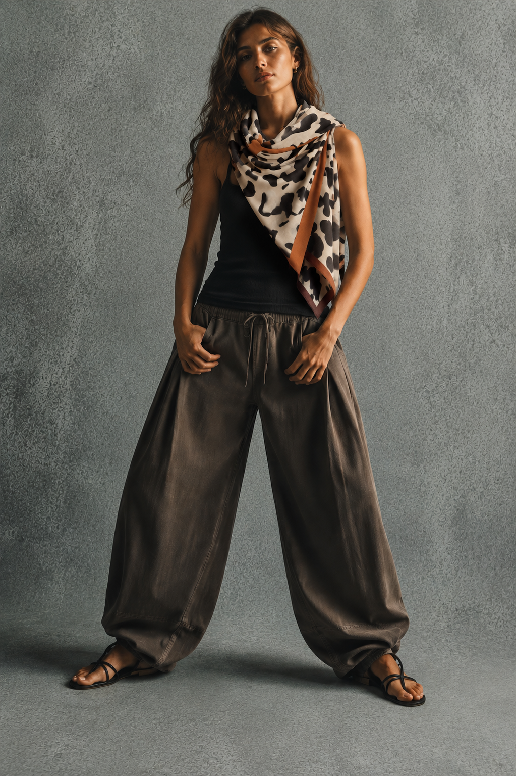 Brown Scarf – Cheetah Collection