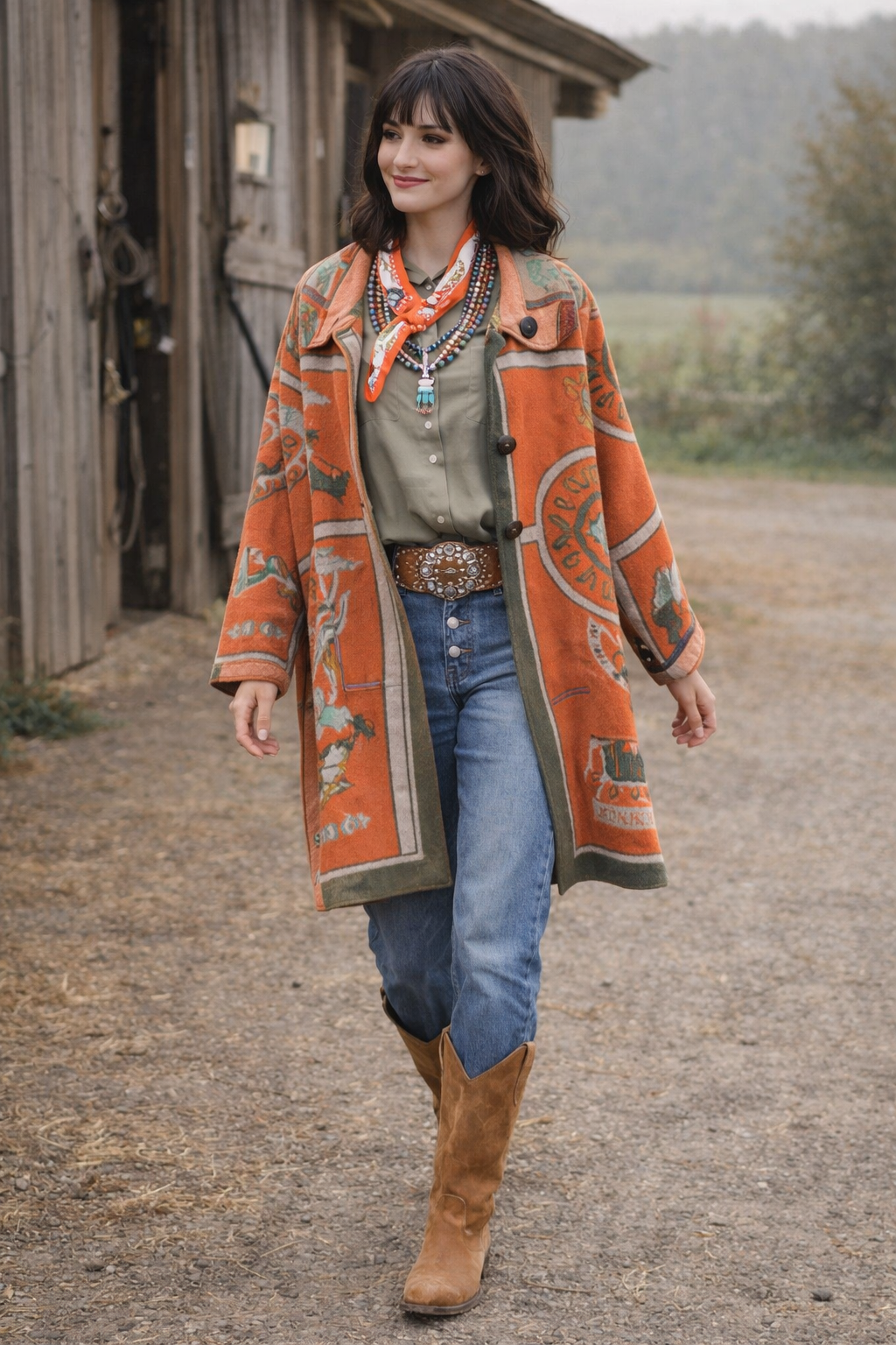 Orange Reversible Coat – Gallop Collection