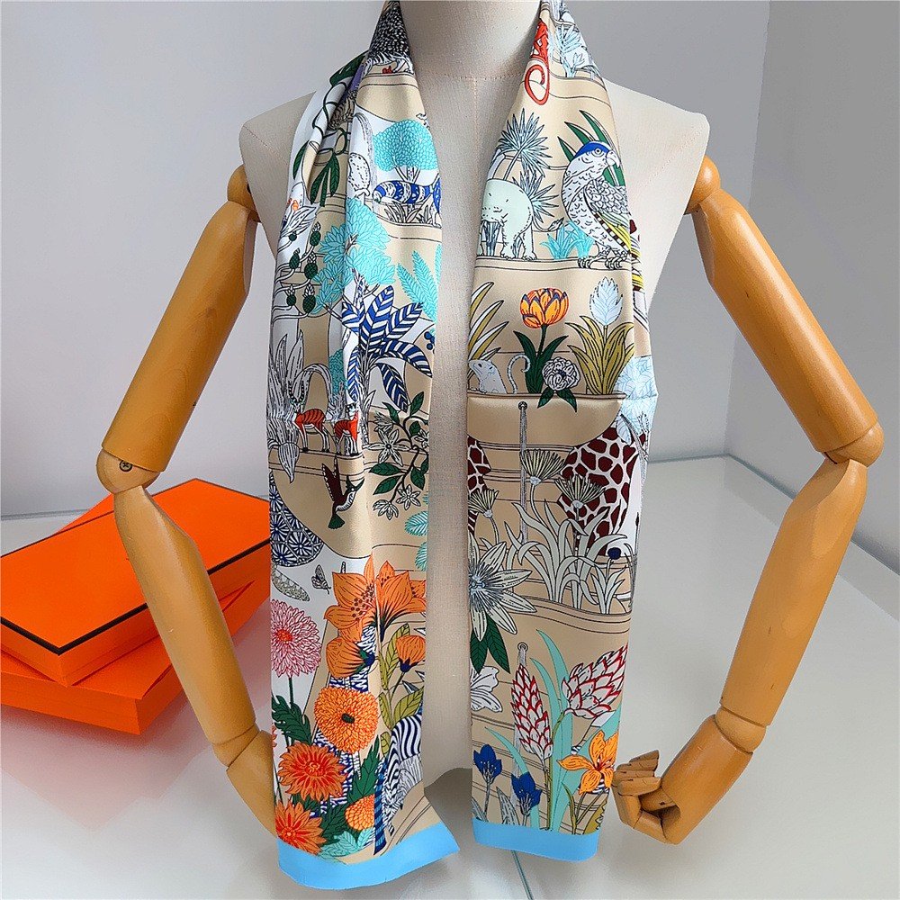 Blue Bow Scarf – Safari Collection