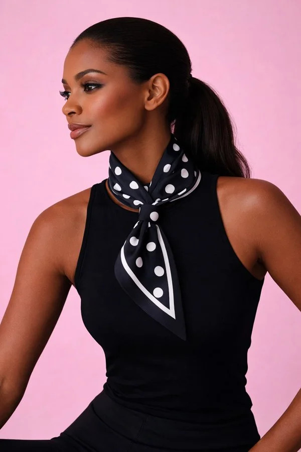 102LS-915BK-Confident-elegance-with-polka-dot-scarf.jpg