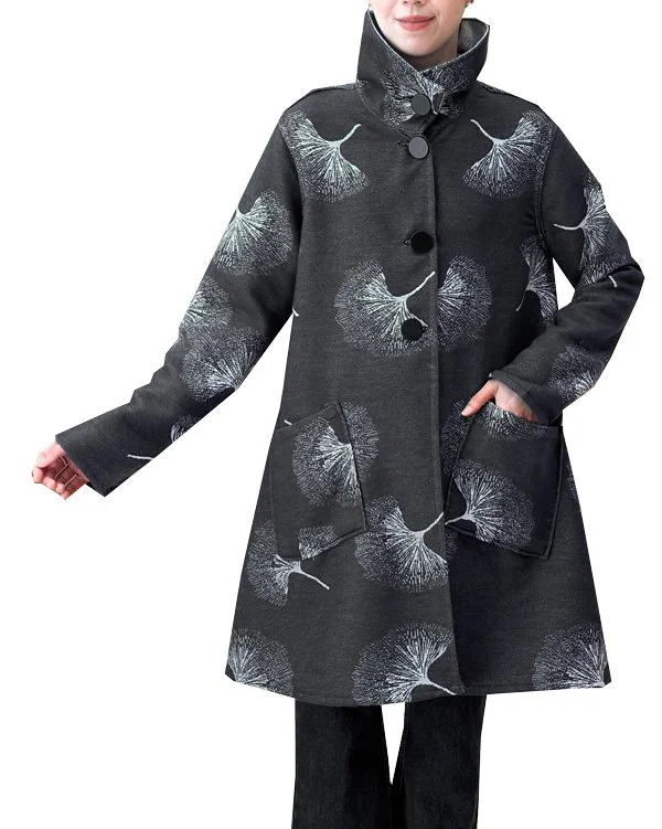 Black / White Reversible Coat – Ginkgo Collection