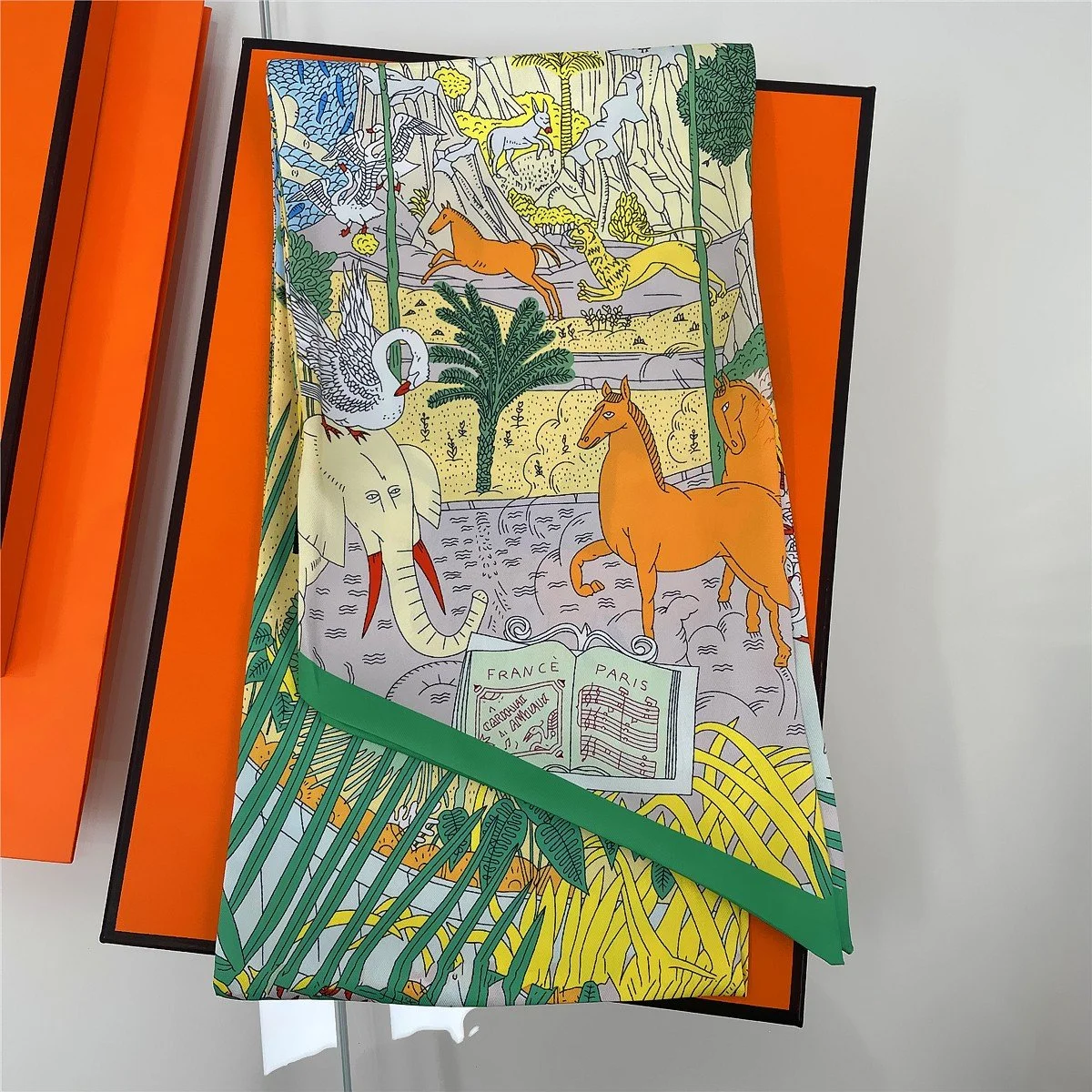 Green Bow Scarf – Jungle Collection