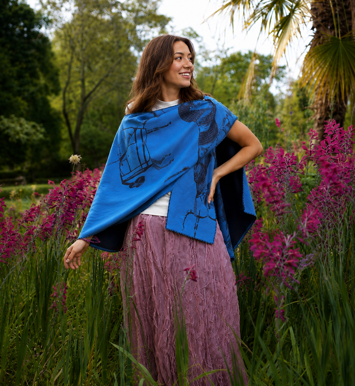 Blue / Black Trotter Reversible Short Loop Wrap