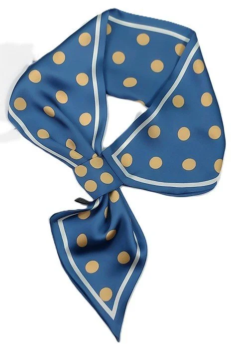Blue Dots Loop Scarf