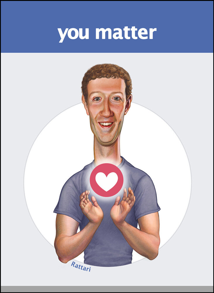 Marc Zuckerberg: Have A Like, digital caricature