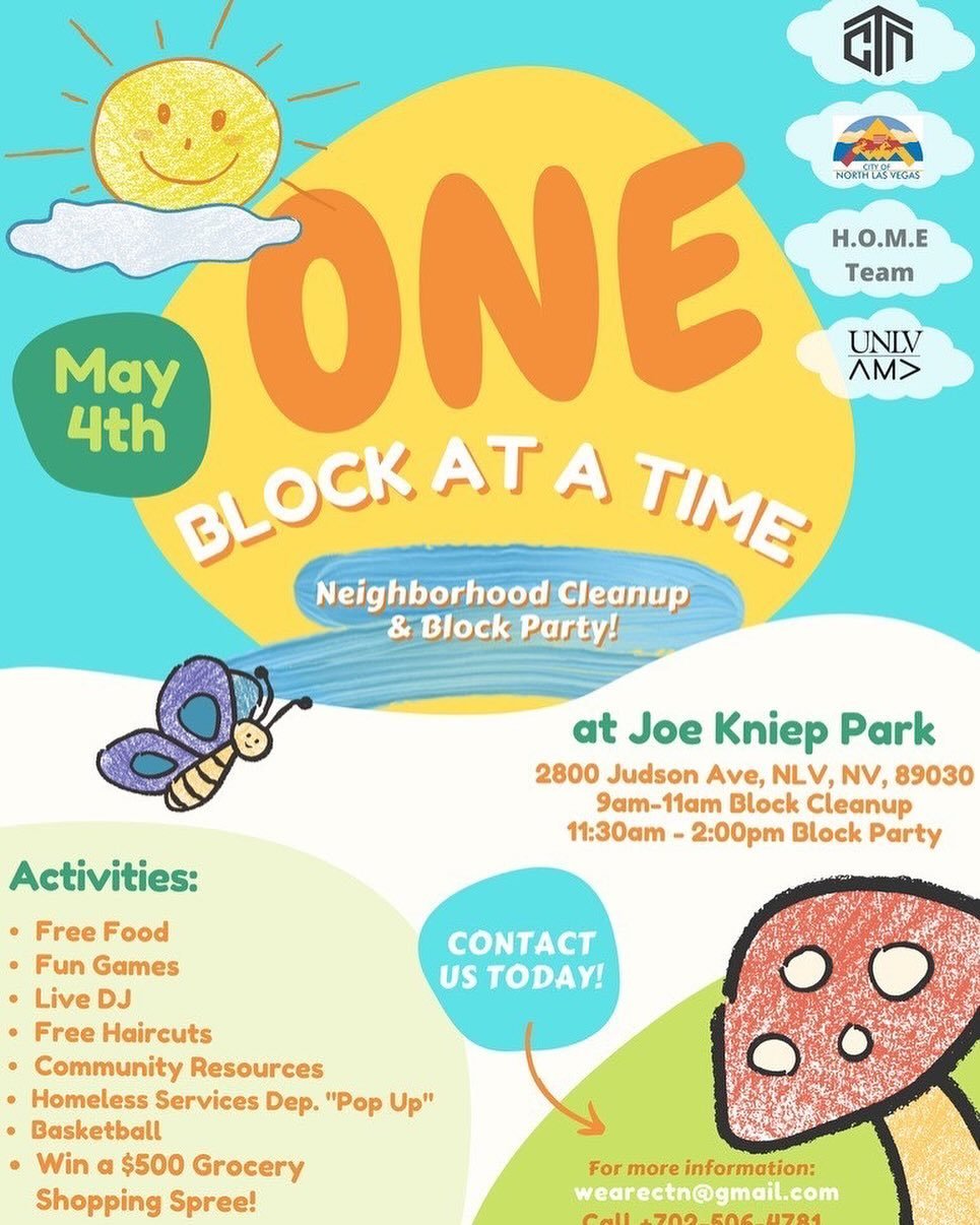 ONE BLOCK AT A TIME! 

Want to make an impact? Well.. we have an AMAzing opportunity for you. 🫵🏼🌎

On Saturday, May 4th from 9am-11am will be a block cleanup. Afterwards there will be a block party from 11:30am-2pm! You won&rsquo;t want to miss ou