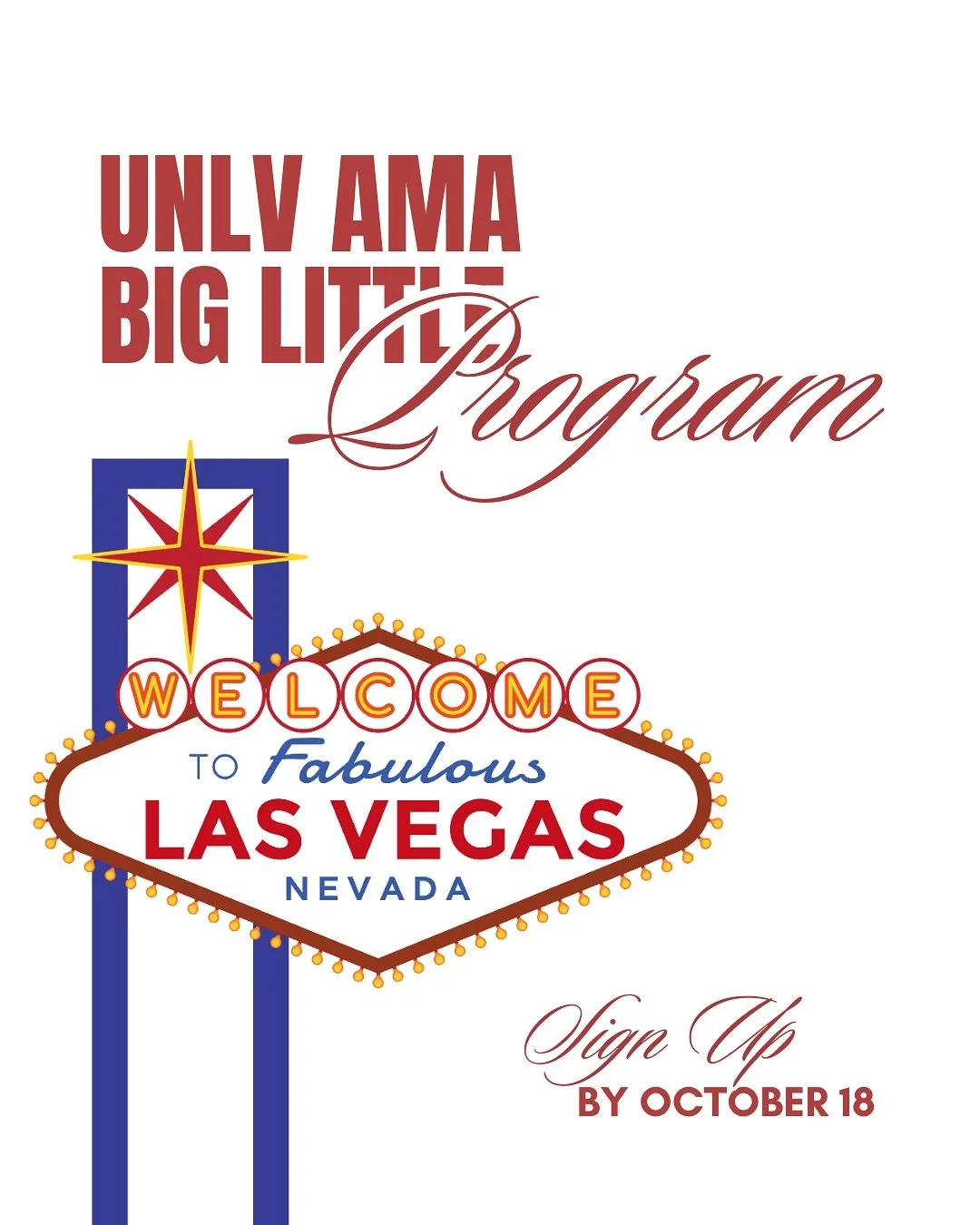 ✨ Looking for a mentor, mentee, or just a new AMA bestie? ✨
Join UNLV AMA’s Big/Little Program and build lasting connections, get guidance, and have fun all semester long! 🤝
📅 Sign-up deadline: Friday, October 18
Don’t miss your chan