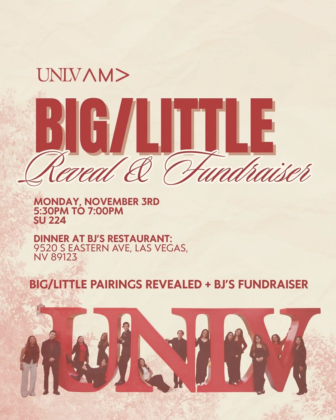 💫 Big/Little Reveal! 💫

We&rsquo;re so excited to host our first-ever Big/Little Reveal this Monday! Come watch our AMA members find out their pairings and celebrate the kickoff of our Big/Little program 🎉

📅 Monday, November 3rd
⏰ 5:30PM - 7:00P