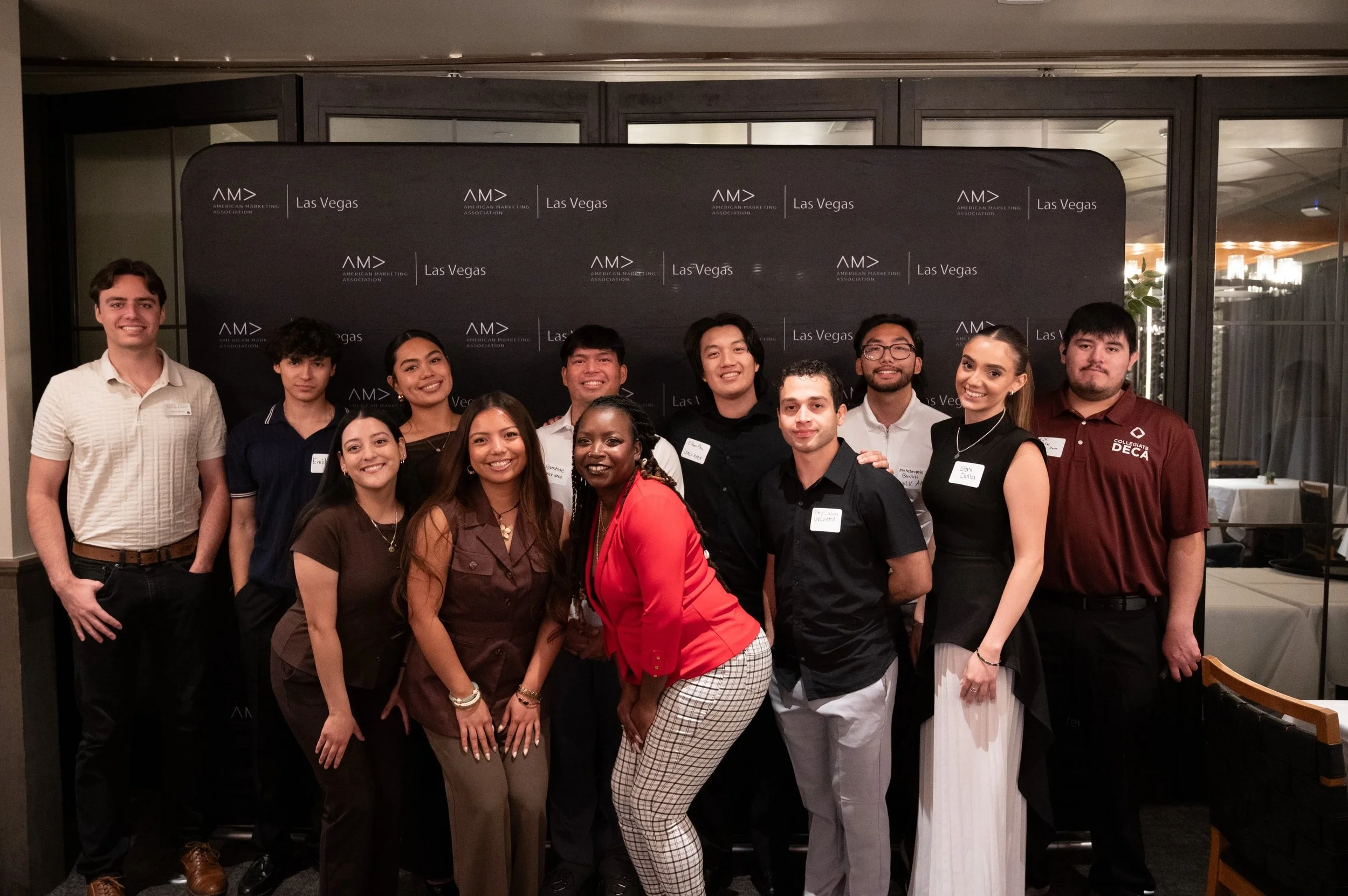 Bridging the gap between collegiate and professional AMA 🤝✨

Our Co-Presidents, Espen and Ramhae, joined the Millennials vs. Gen Z panel alongside professionals from AMA Las Vegas to share perspectives on the future of marketing and leadership.

A h