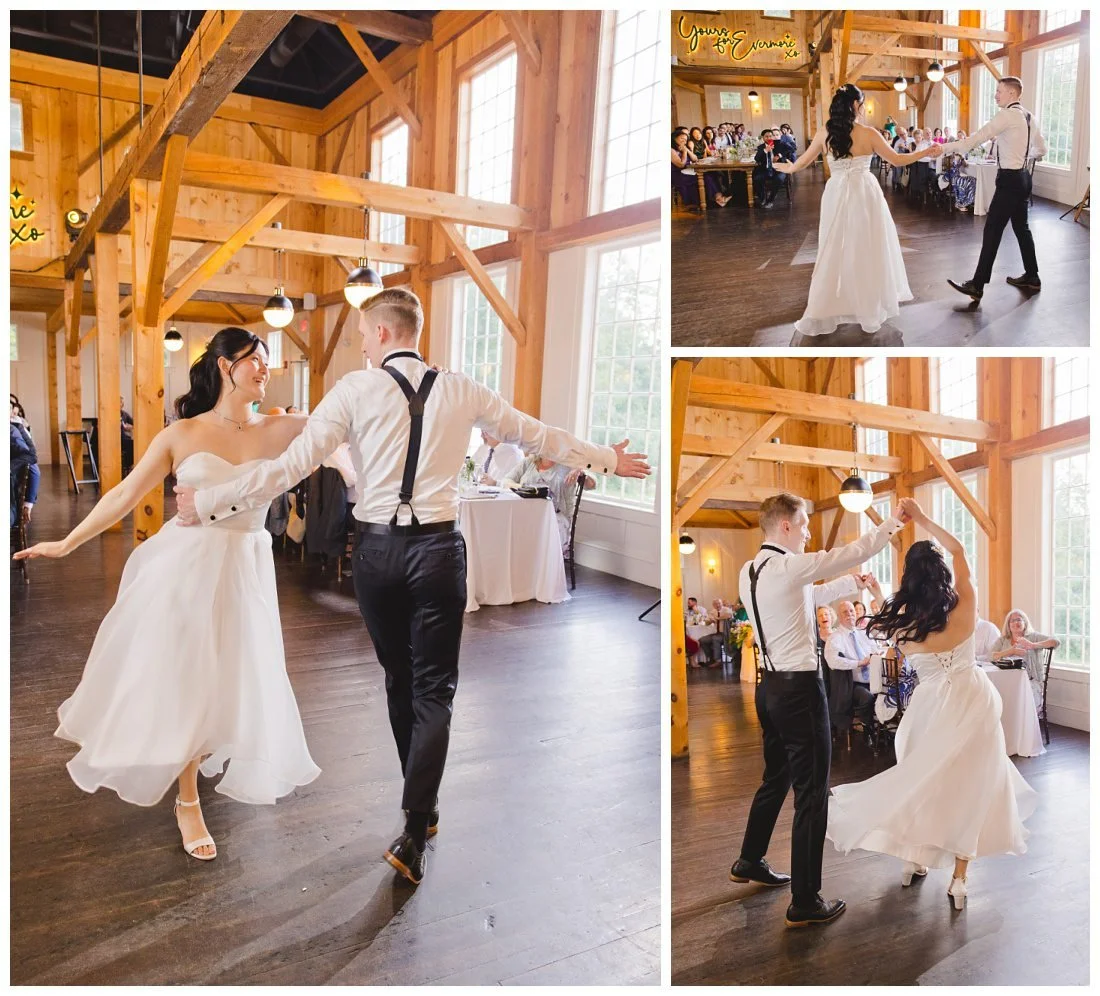 lily and dan's choreographed first dance as they twirl around the floor