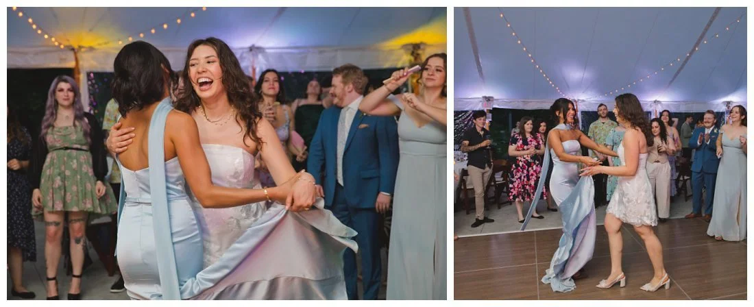 bride dances with her sister